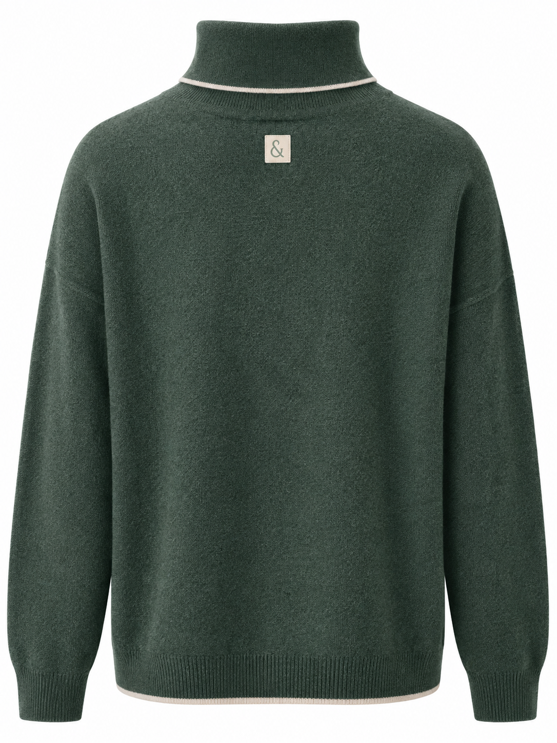 Rollkragen Pullover Merino Blend - Tanne