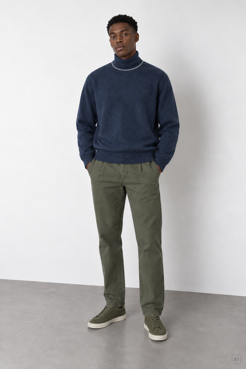 Strickpullover Merino Blend - Navy