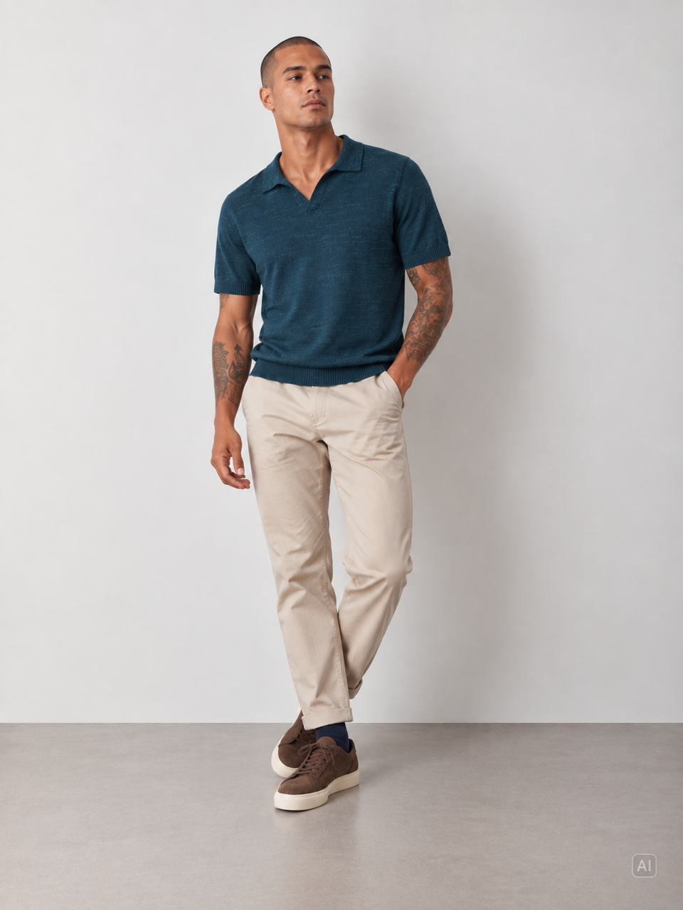 Knit Polo - Navy