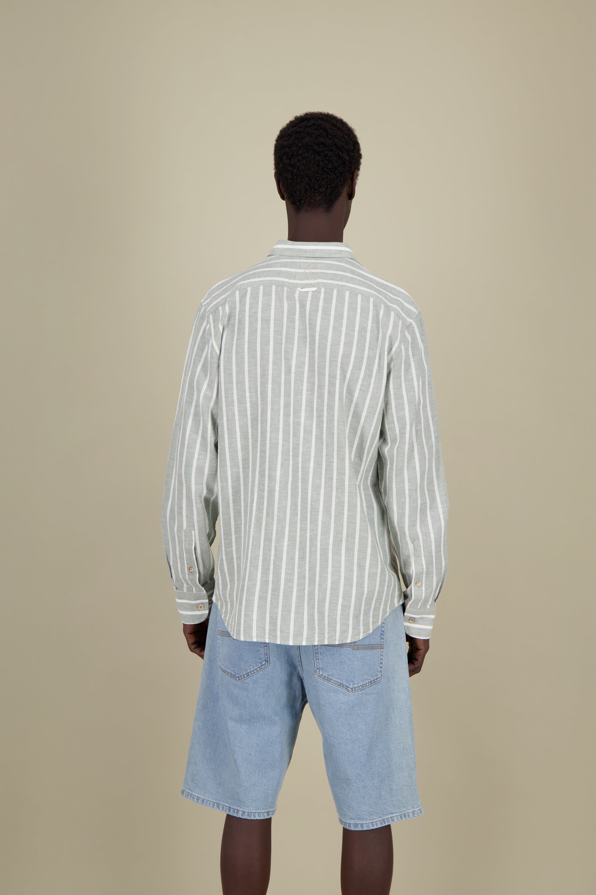 Linen Shirt striped - Wasabi Stripes