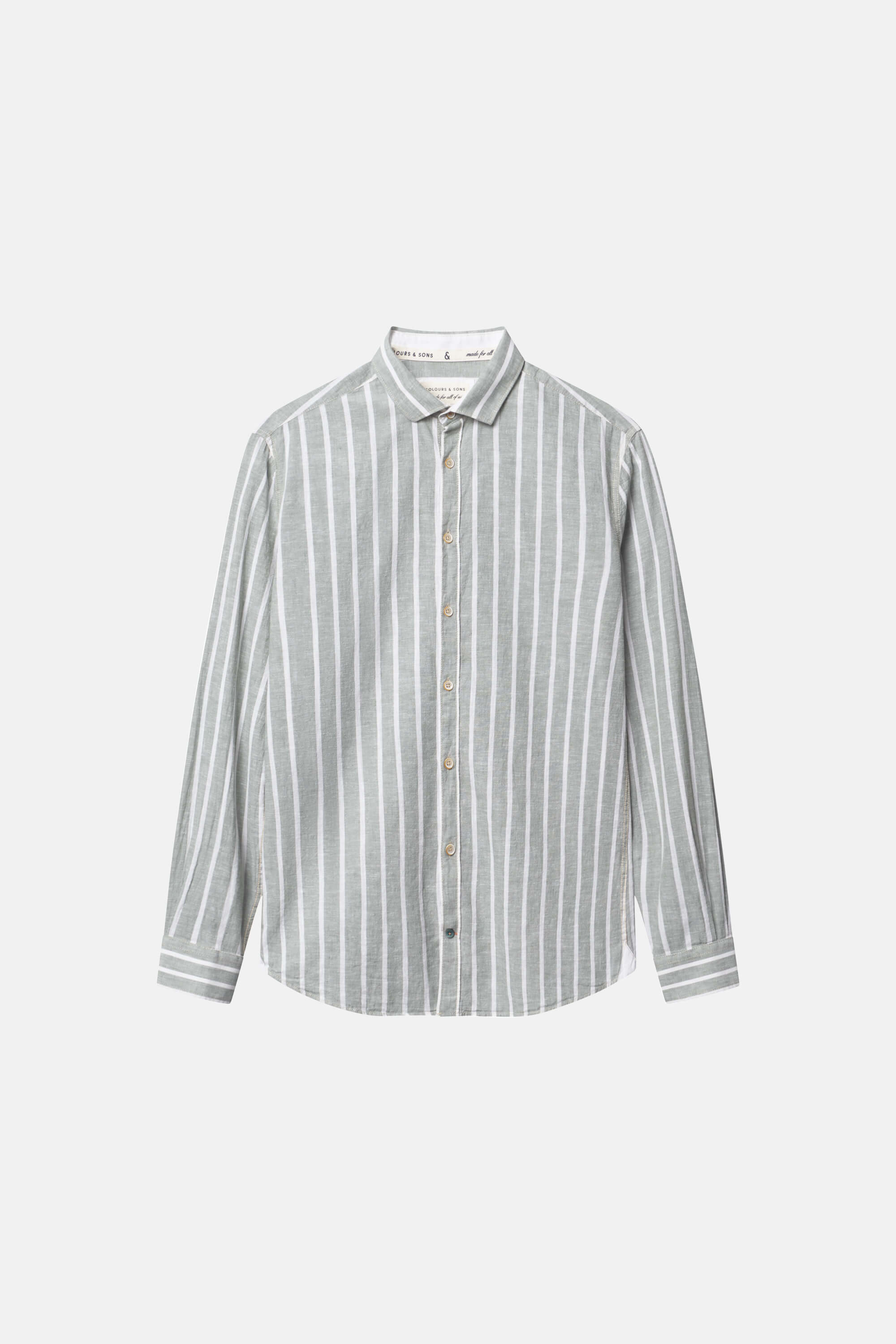 Linen Shirt striped - Wasabi Stripes