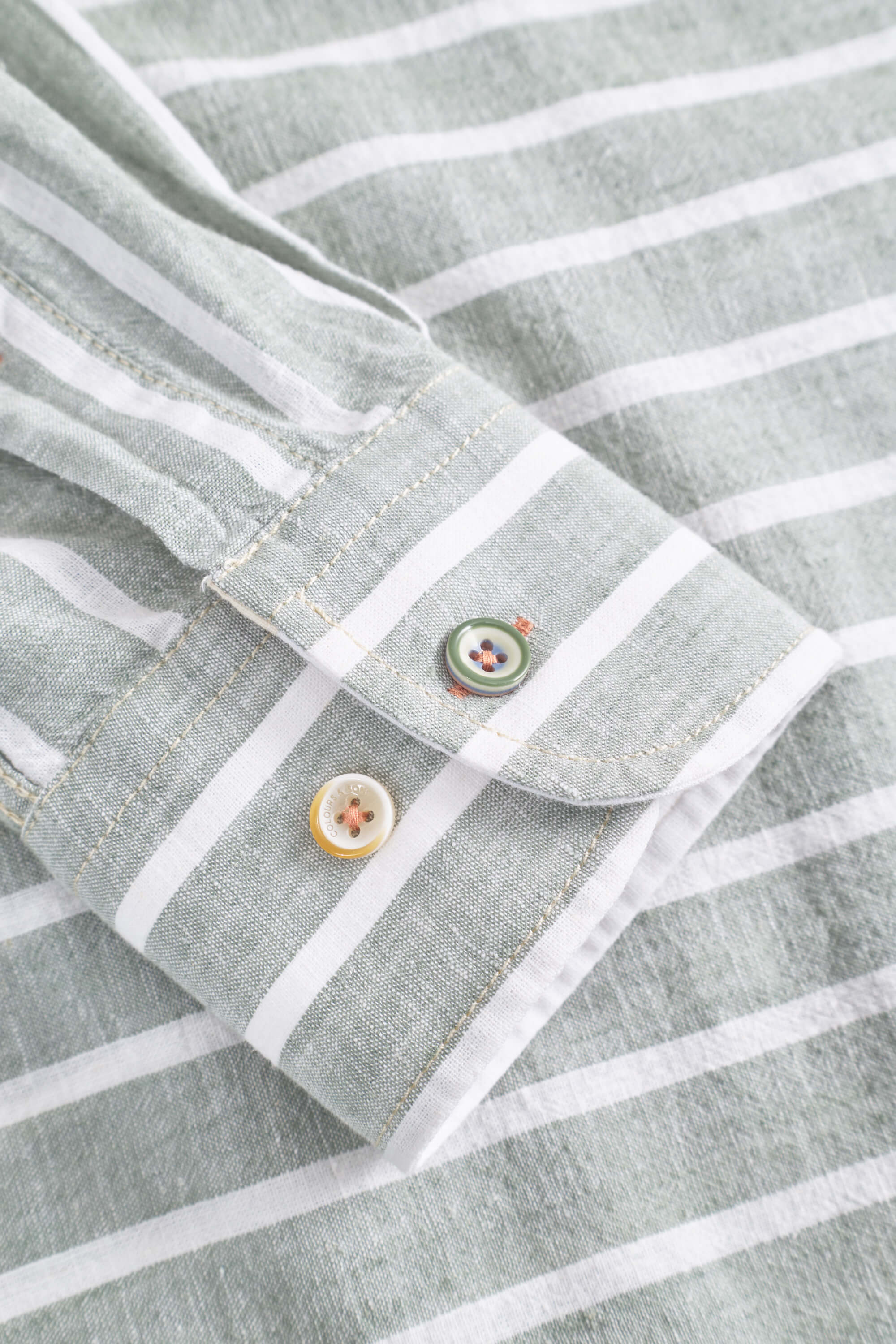 Linen Shirt striped - Wasabi Stripes