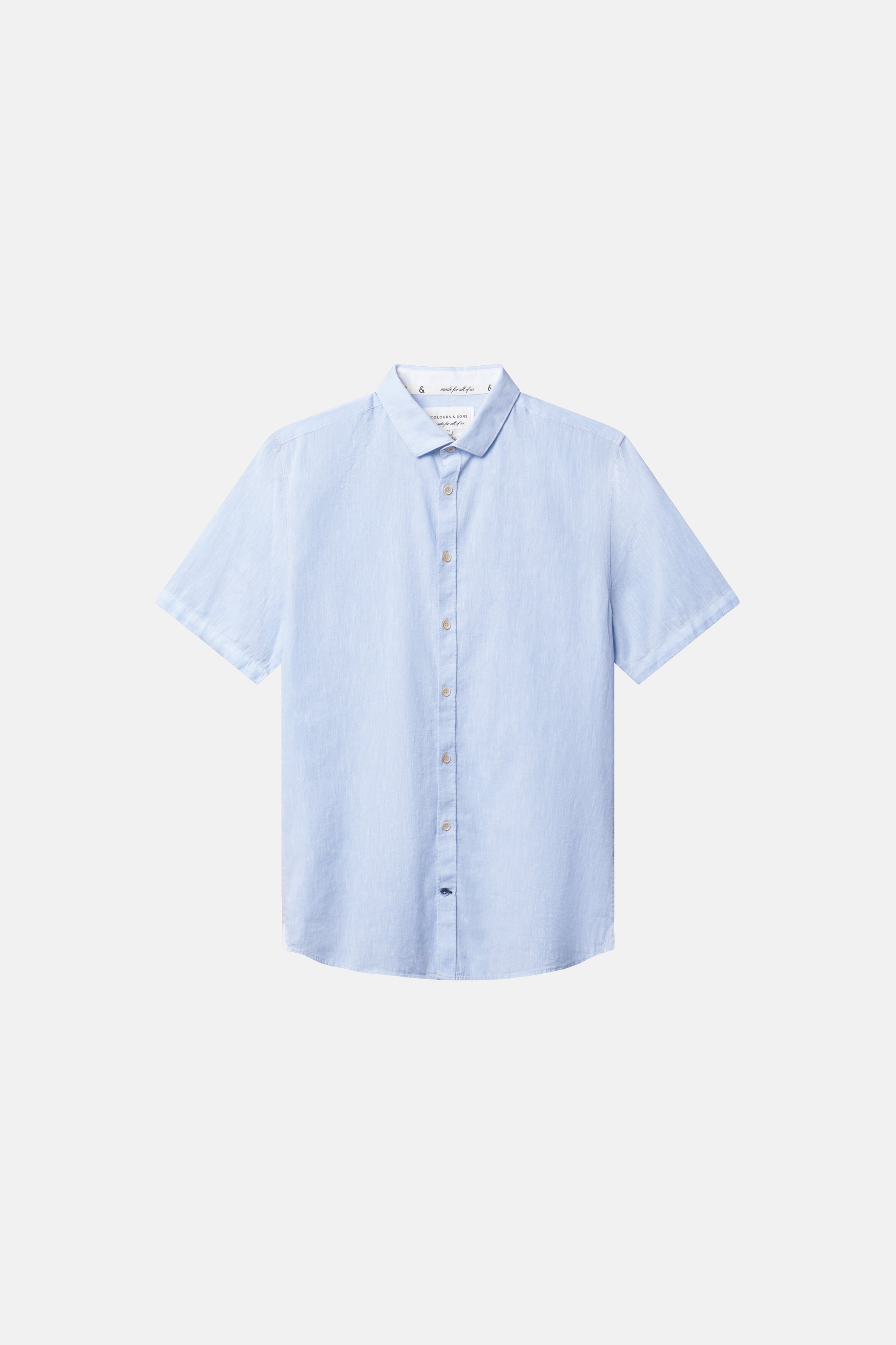 Hemd Kurzarm Leinen Blend