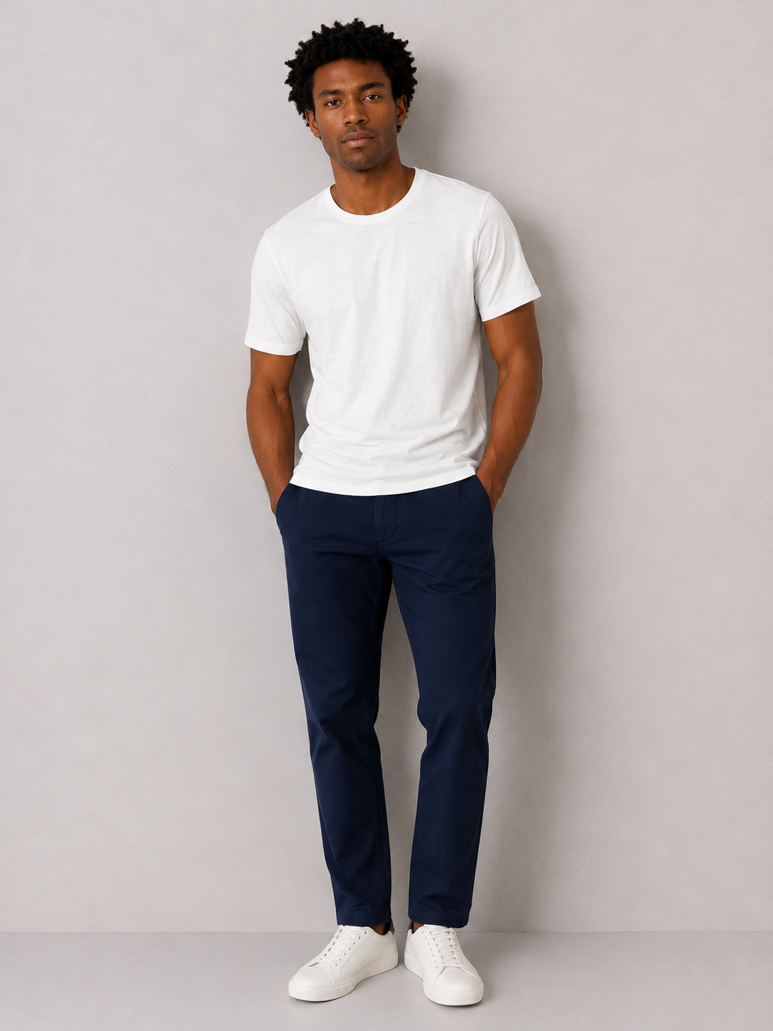 T-Shirt Leinen Blend - White