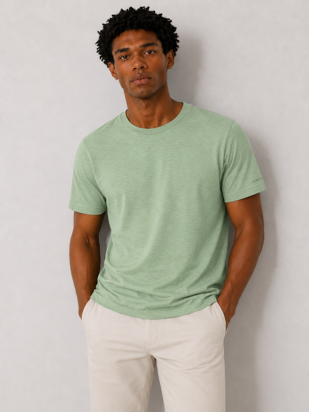 T-Shirt Leinen Blend - Lime