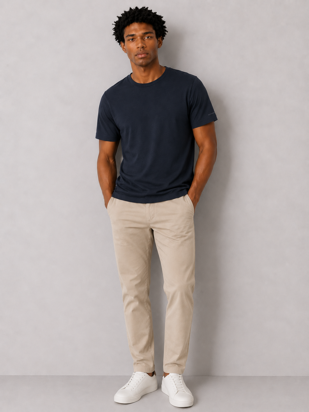 T-Shirt Leinen Blend - Anthracite
