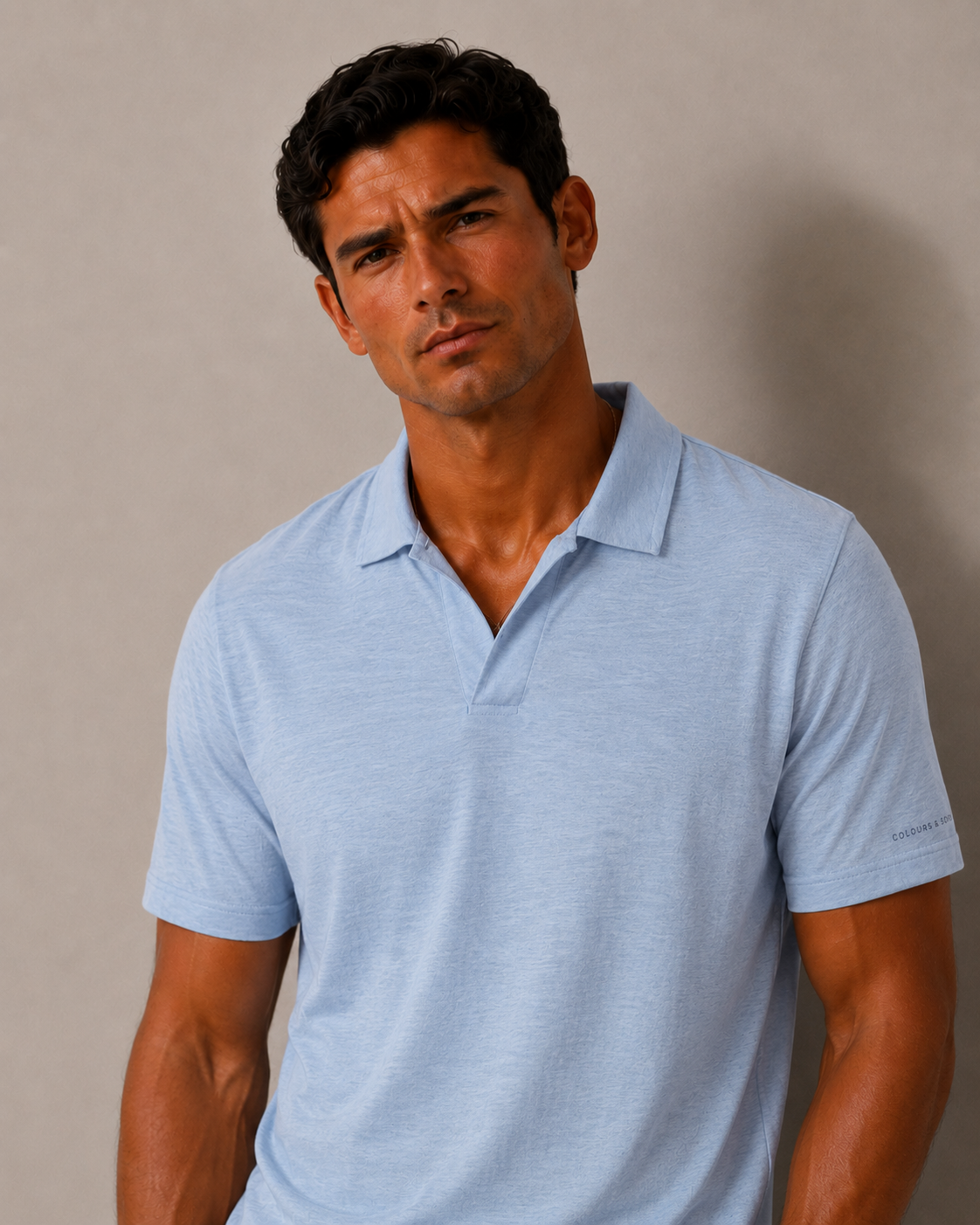 Polo Leinen Blend - Sky