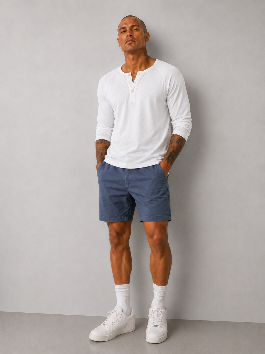 Henley - Slub - White