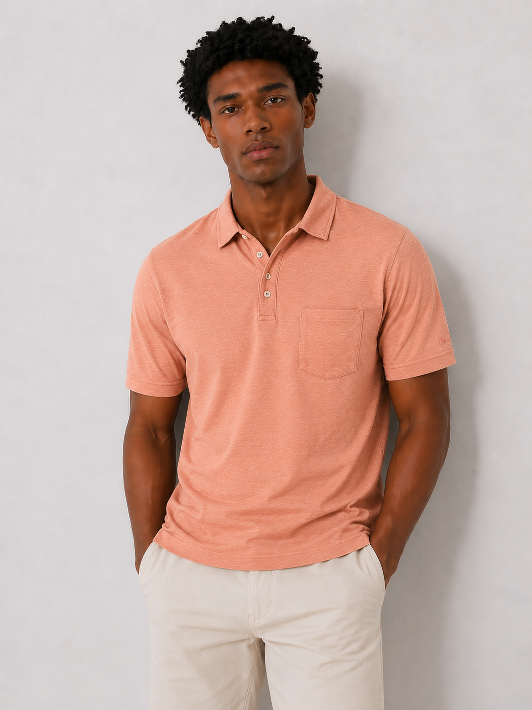 Polo - Slub - Peach