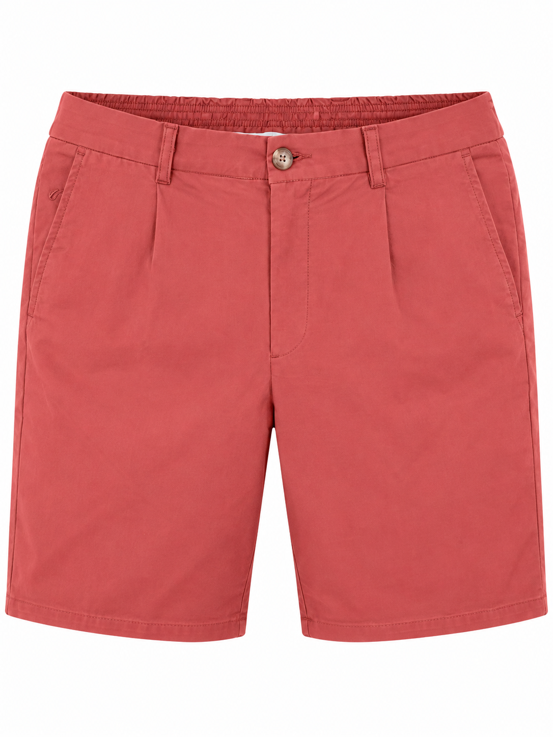 Shorts with Pleats - Clay