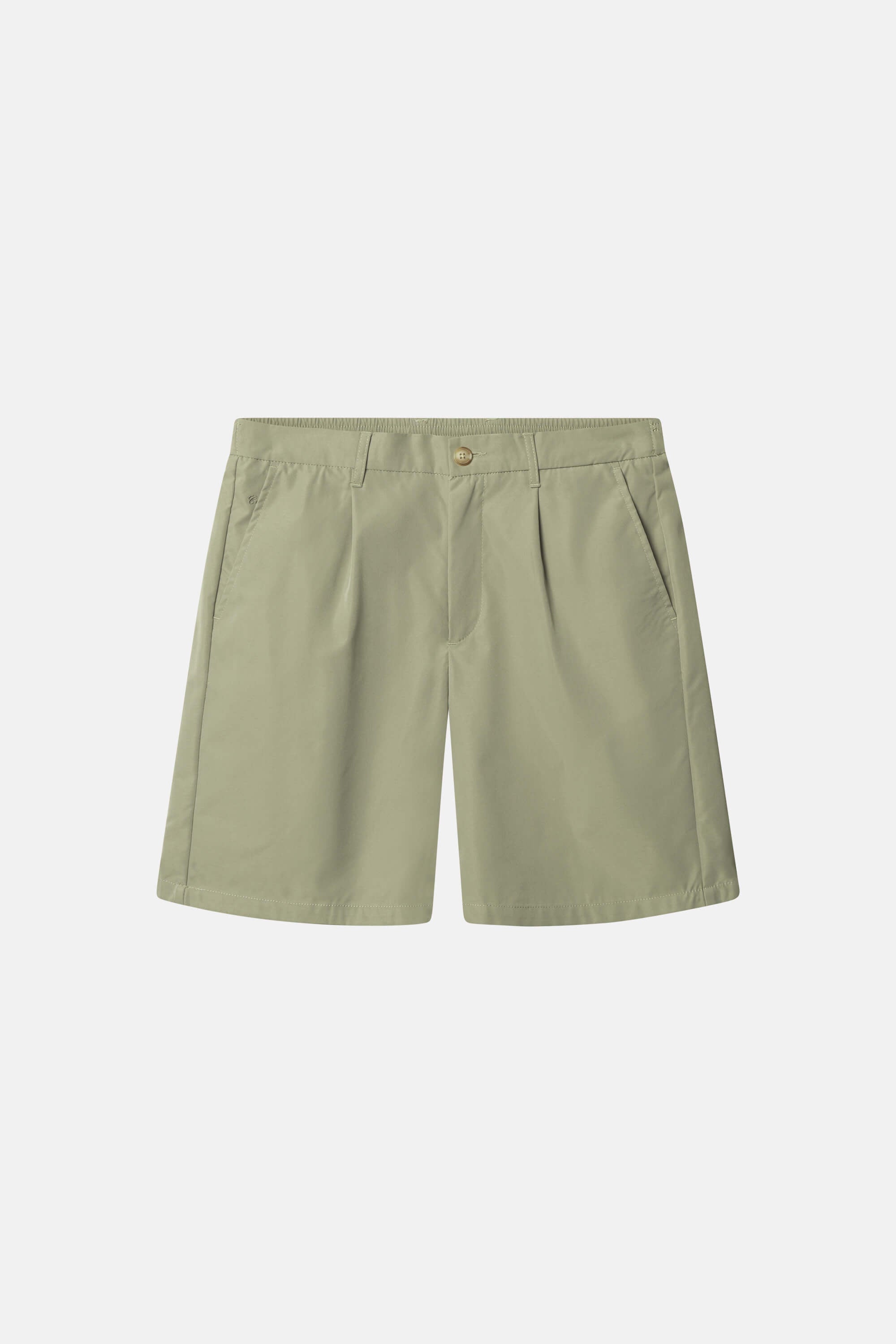 Shorts with Pleats - Matcha