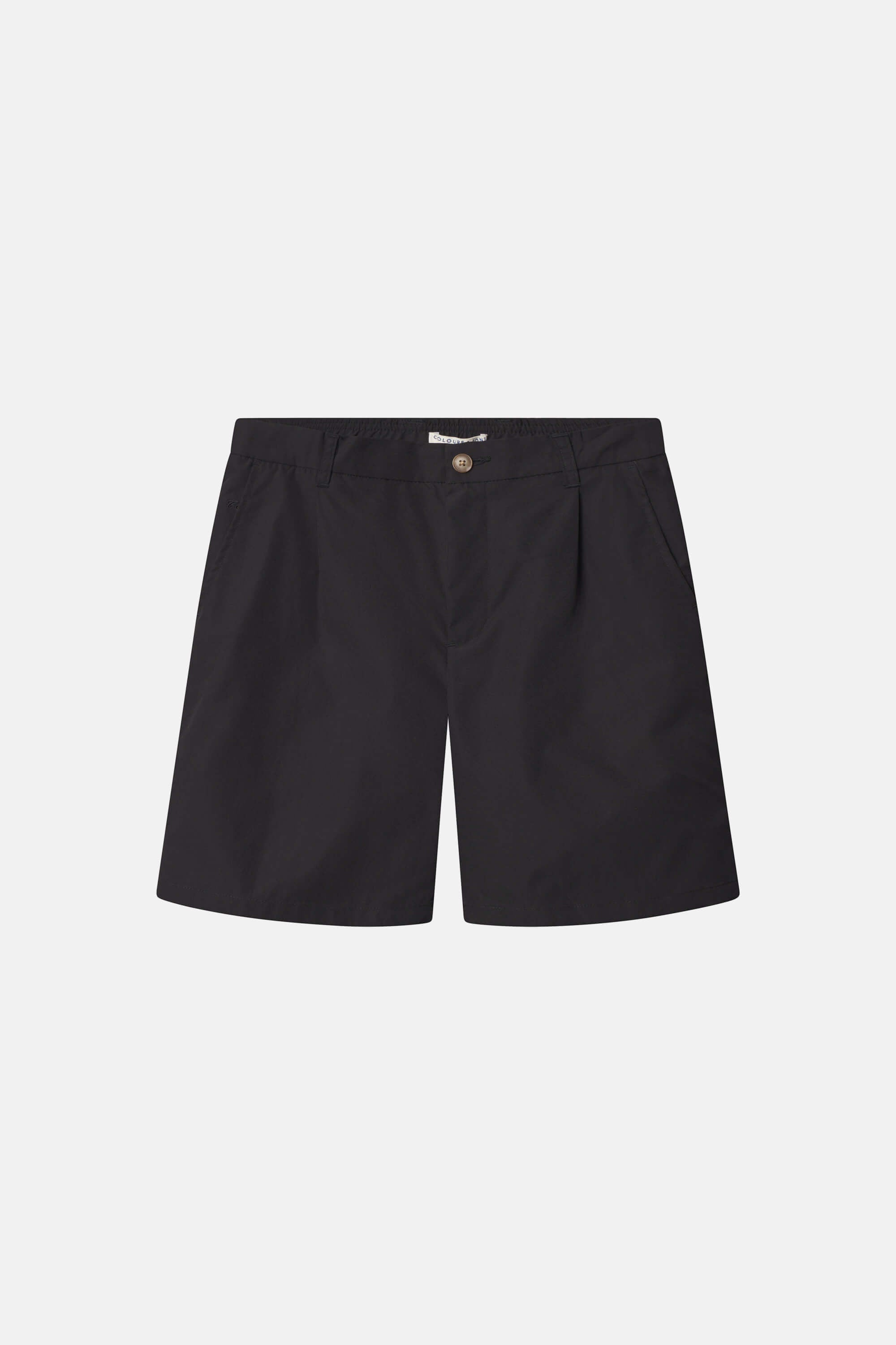 Shorts with Pleats - Black