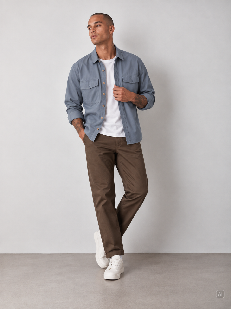 Overshirt-Pocket - Dove