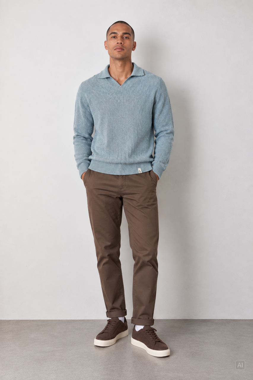 Pullover Johnny Collar - Dove