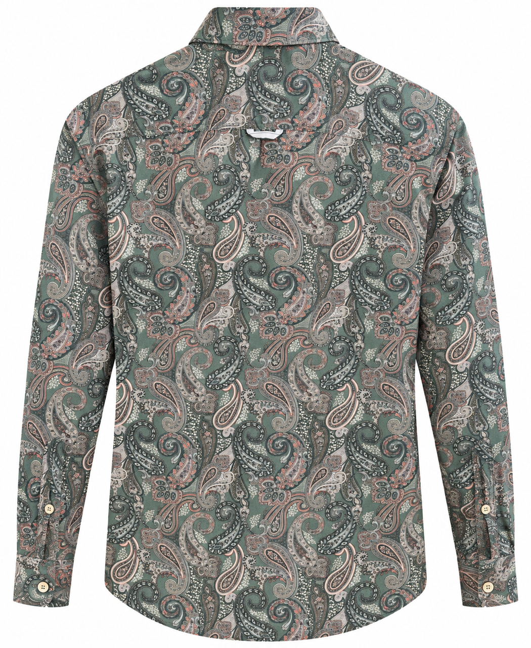 Hemd gemustert - Green Paisley