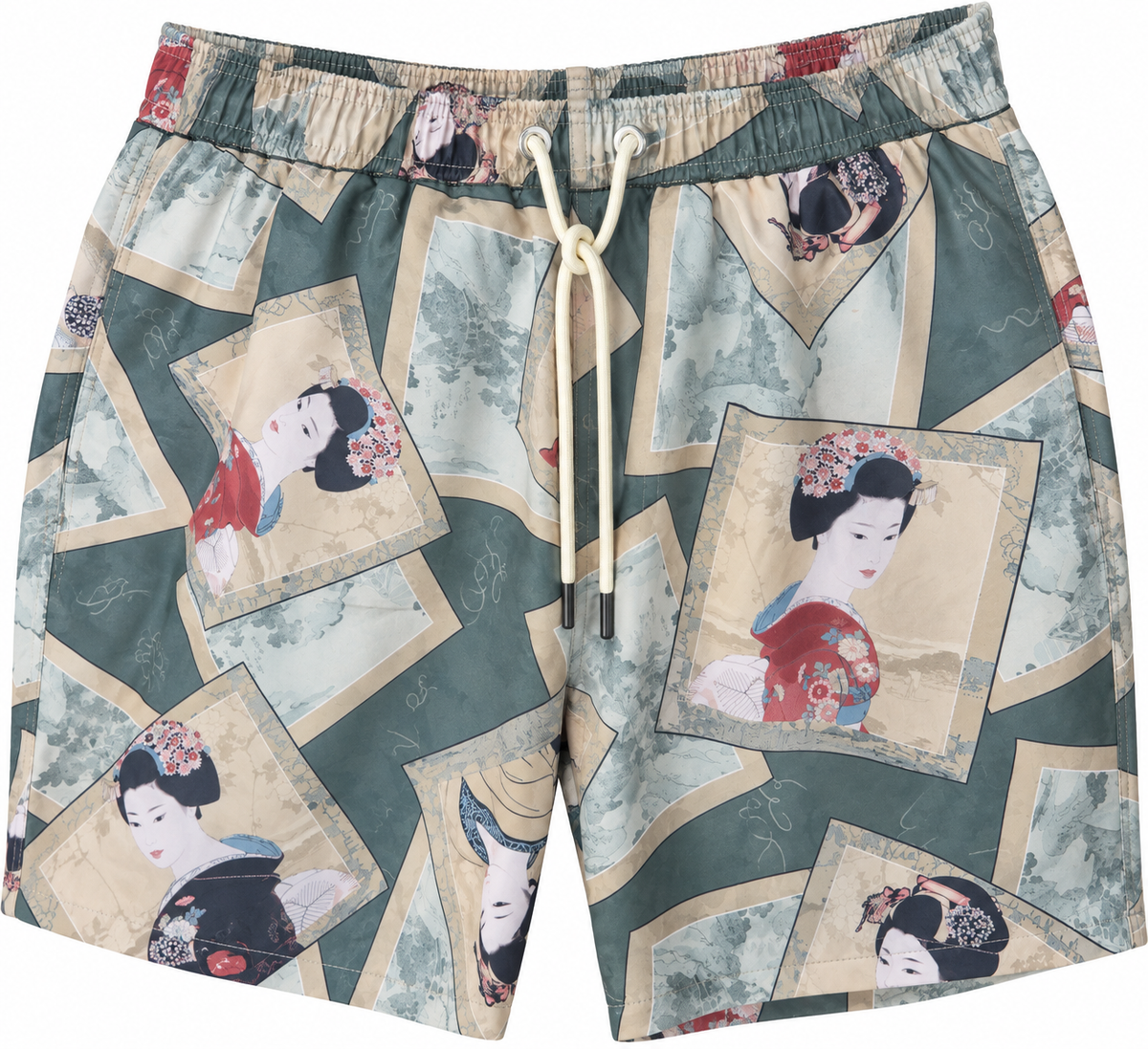 Badehose printed - Geisha