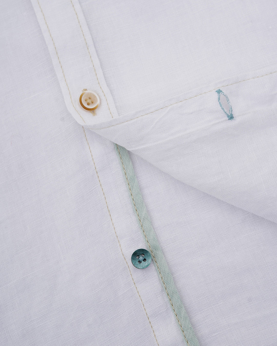 Basic Leinen Hemd - White