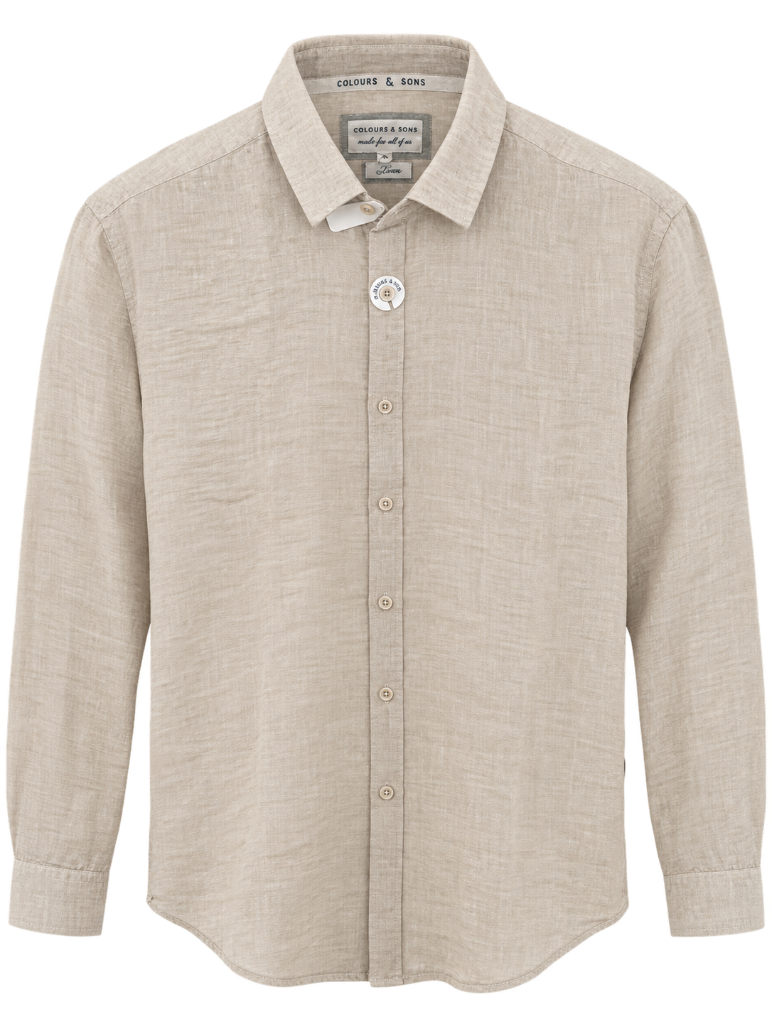 Basic Leinen Hemd - Beige