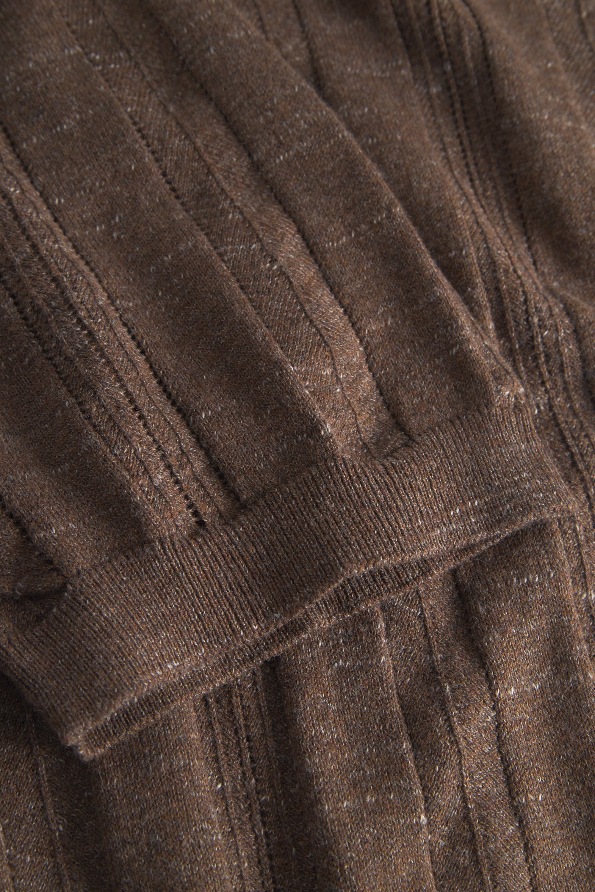 Herren Strick Hemd, braun, aus 80% Baumwolle 20 % Recyceltem Polyester von Colours & Sons