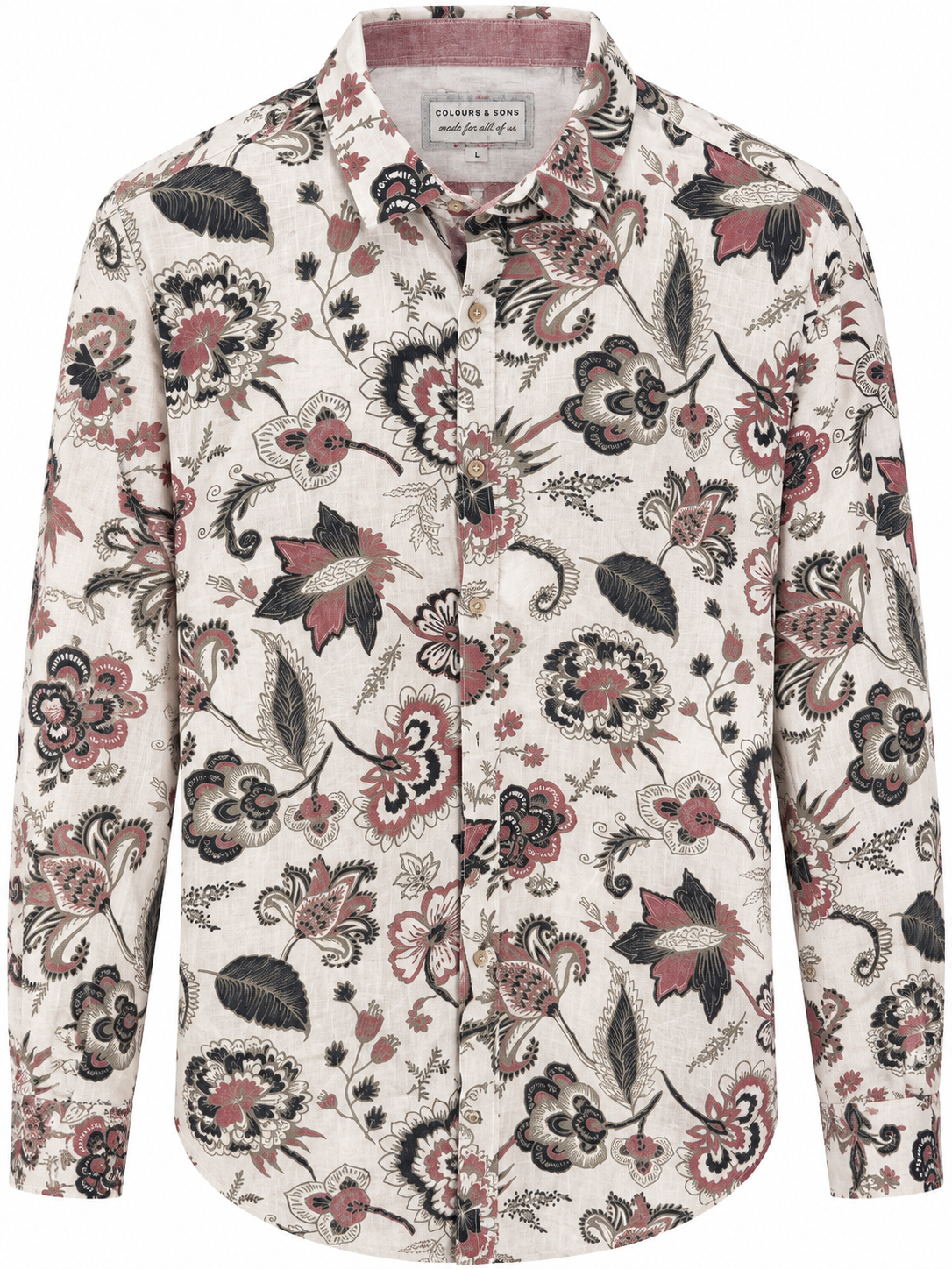 Hemd gemustert - Ibiza Flowers