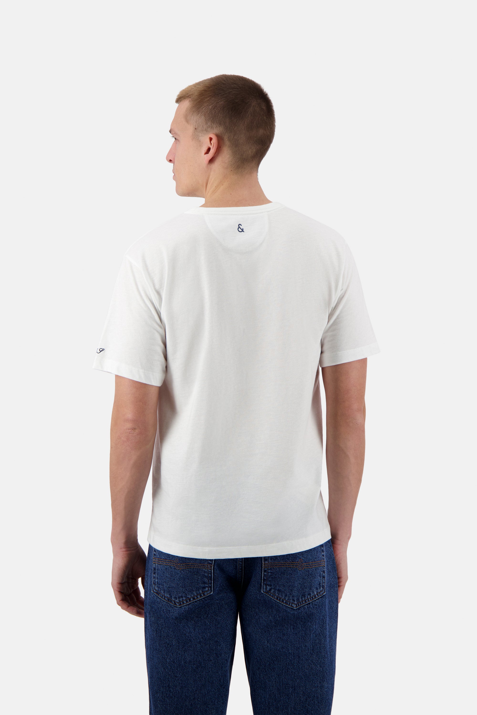 Herren T-Shirt, weiß, 100% Baumwolle von Colours & Sons