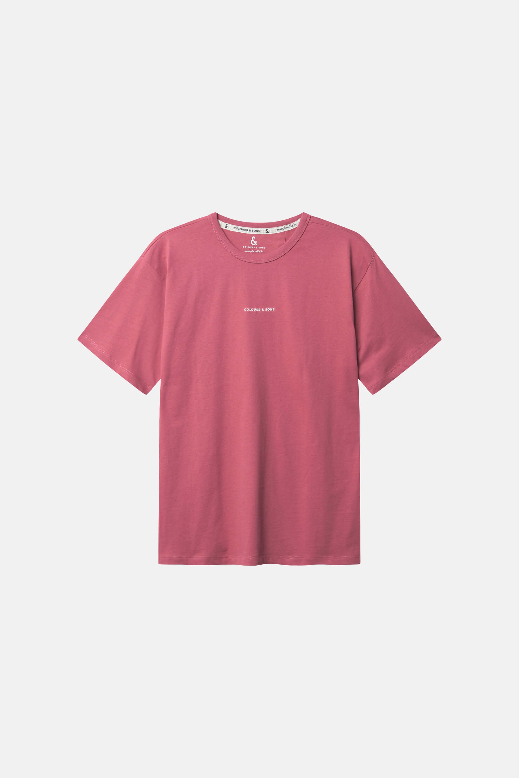 Herren T-Shirt, rosa, 100% Baumwolle von Colours & Sons