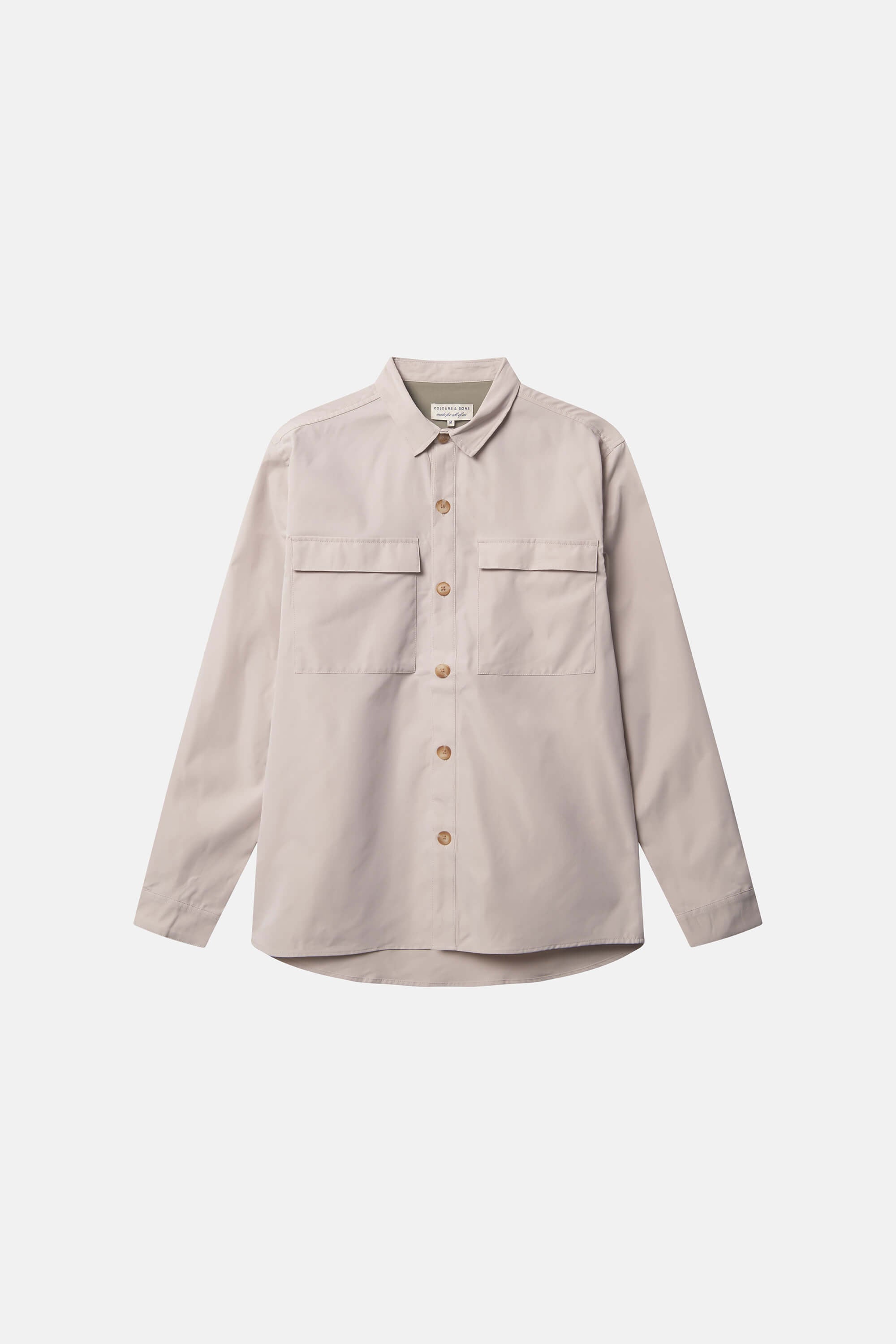 Herren Hemd Overshirt, offwhite, 100% Polyester  von Colours & Sons