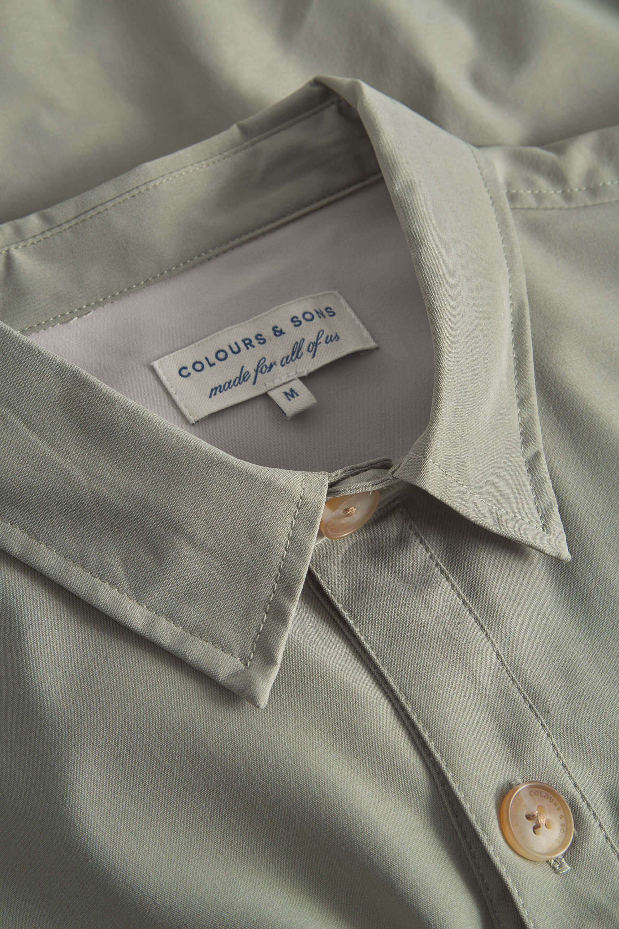 Herren Hemd Overshirt, oliv, 100% Polyester  von Colours & Sons