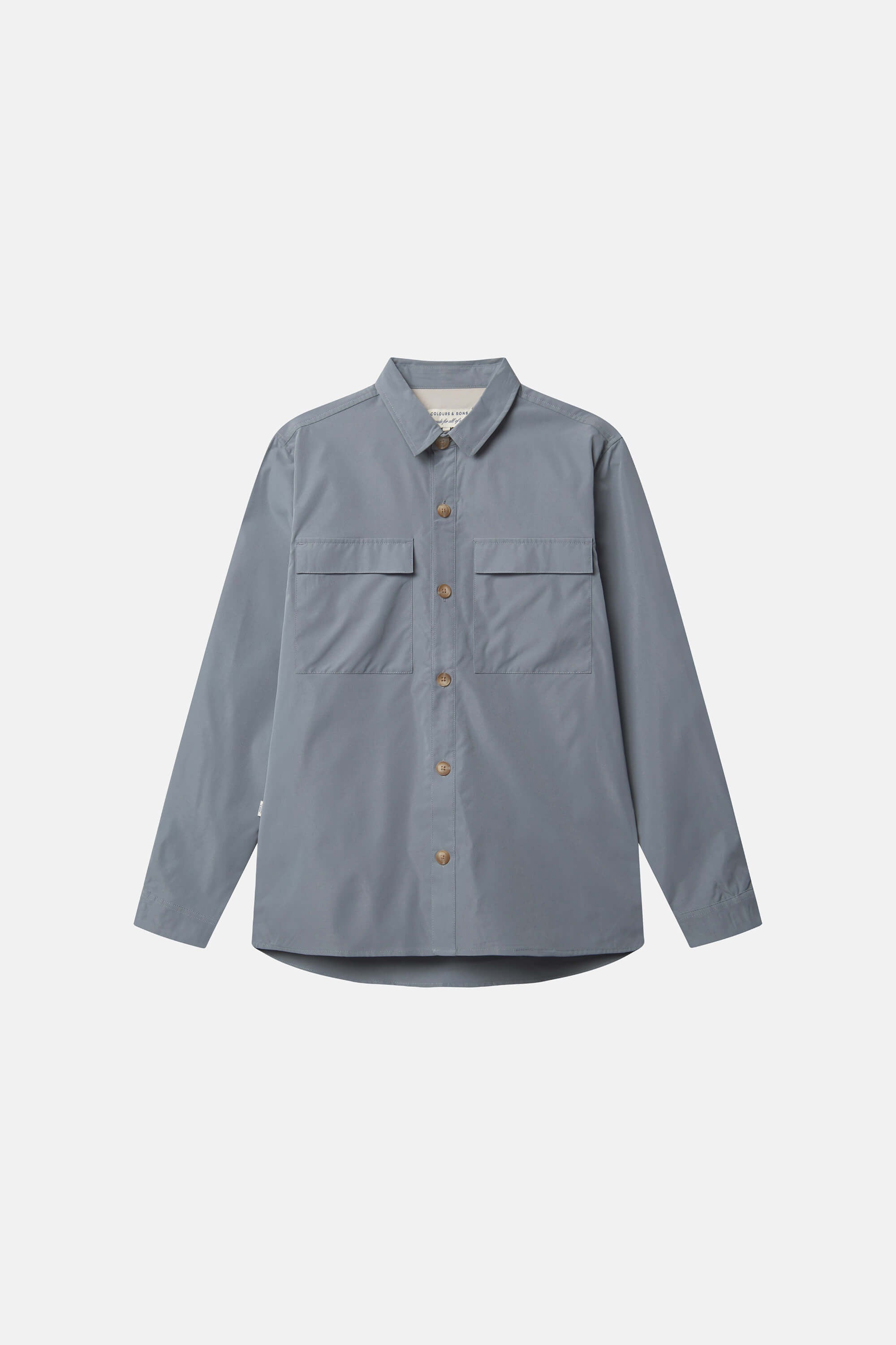 Herren Hemd Overshirt, blau, 100% Polyester  von Colours & Sons