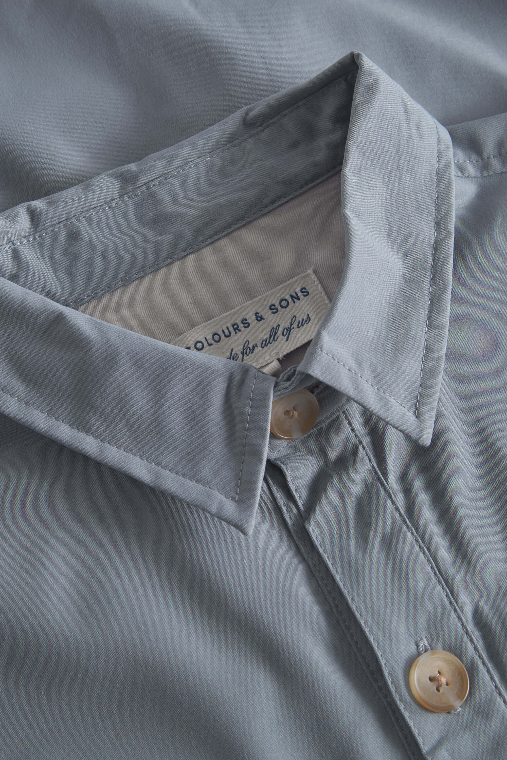 Herren Hemd Overshirt, blau, 100% Polyester  von Colours & Sons