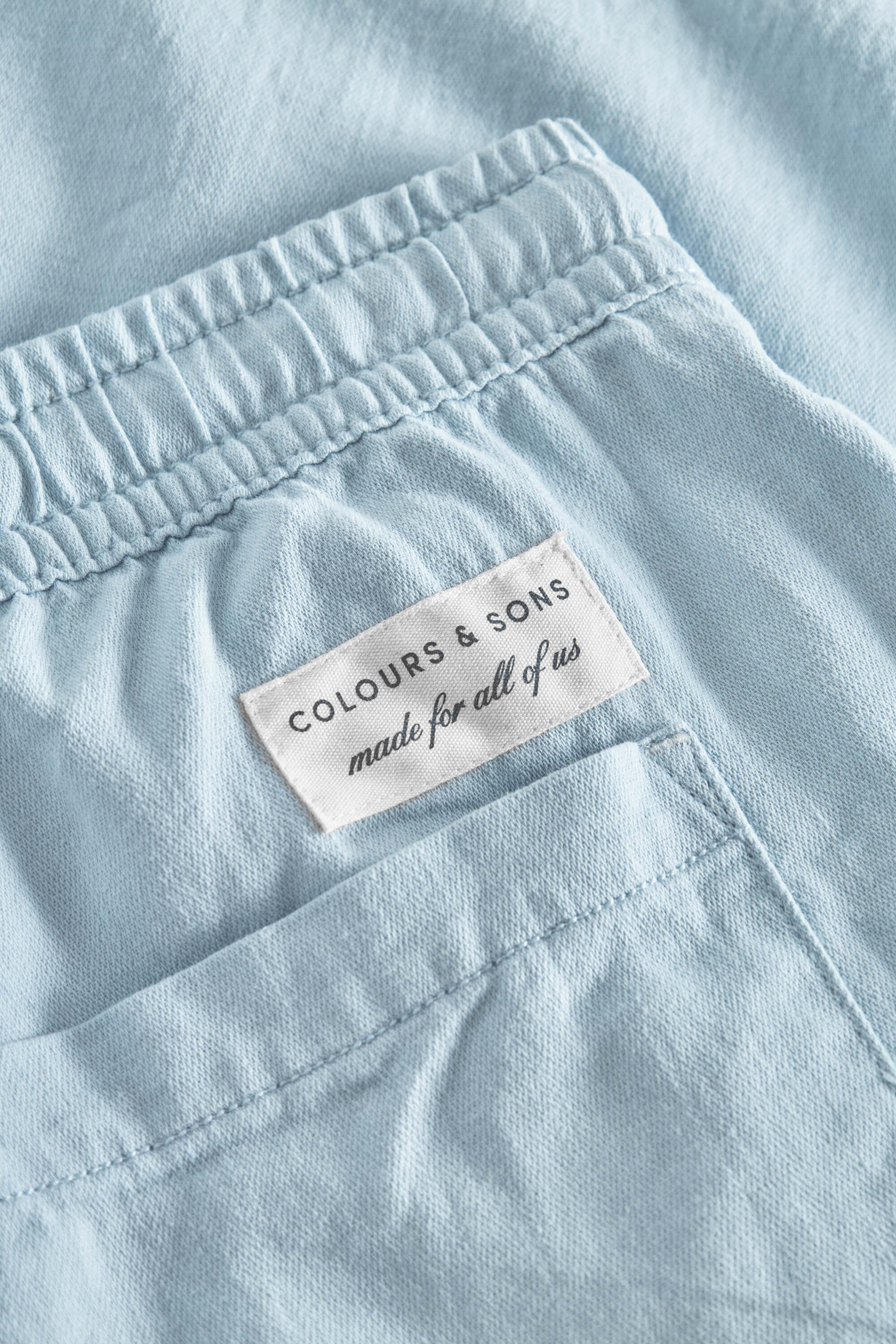 Basic Shorts Linen Blend - Vintage Blue