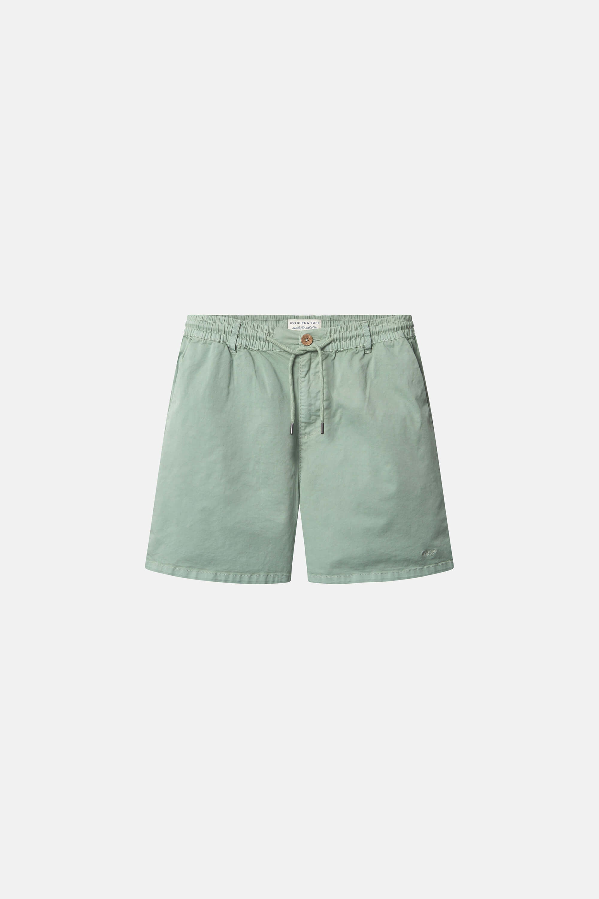 Herren Shorts, grün, 98% Baumwolle 2% Elastan von Colours & Sons