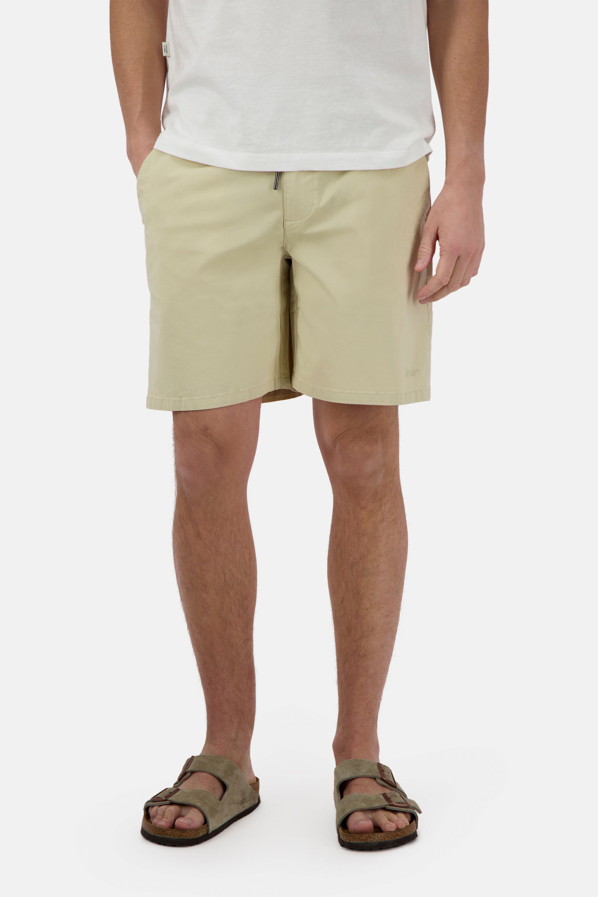 Herren Shorts, beige, 98% Baumwolle 2% Elastan von Colours & Sons