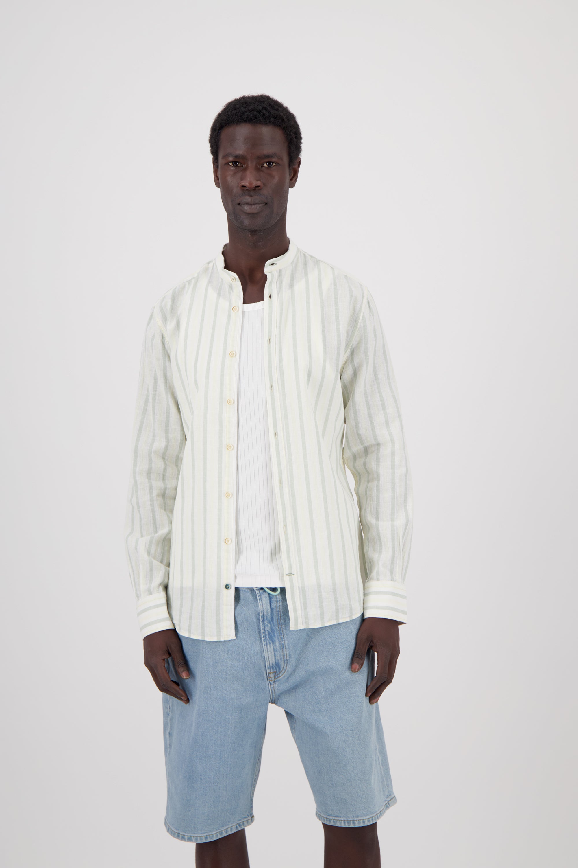 Shirt Linen Blend - Kimono Stripes