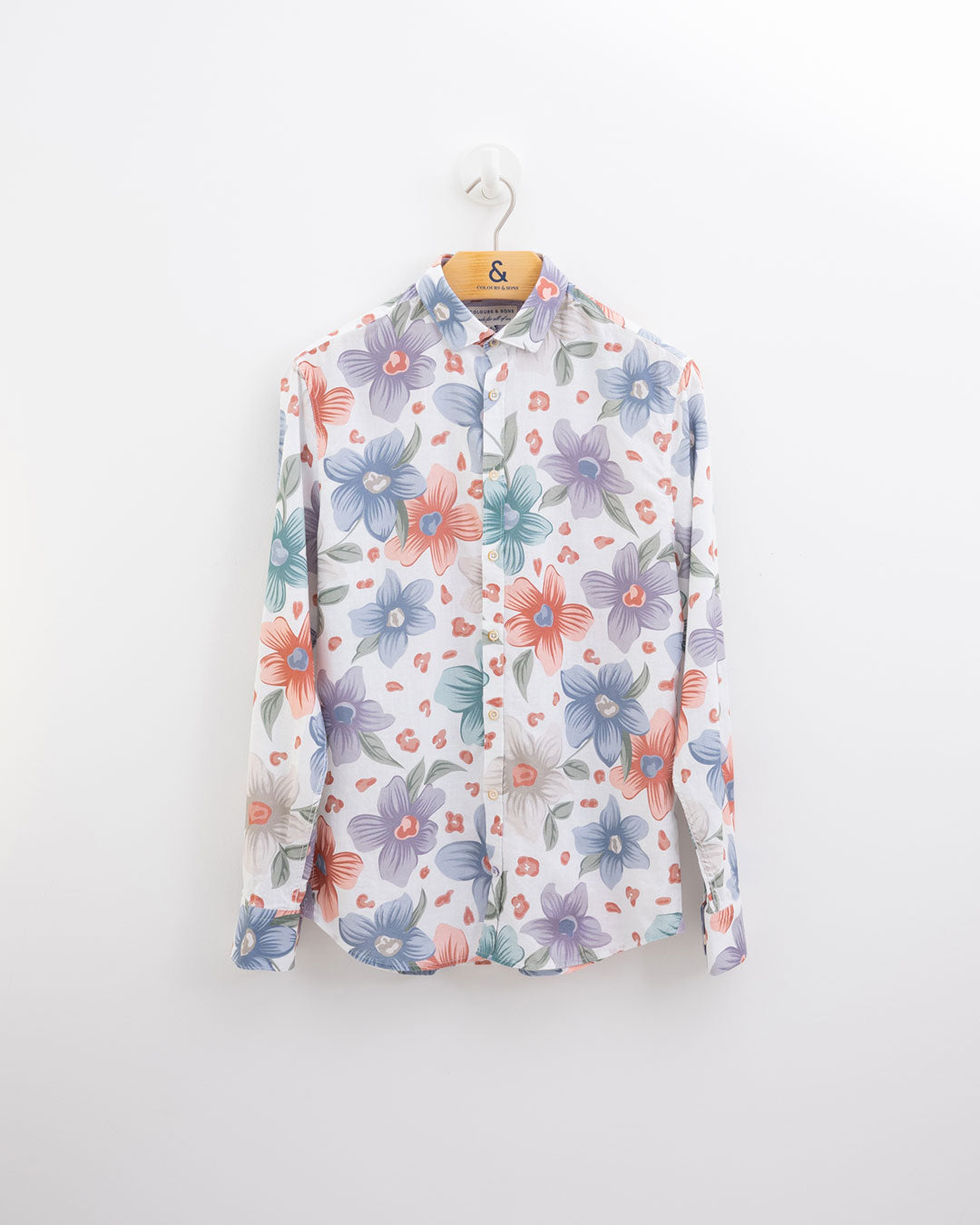 Shirt printed - White Flowers