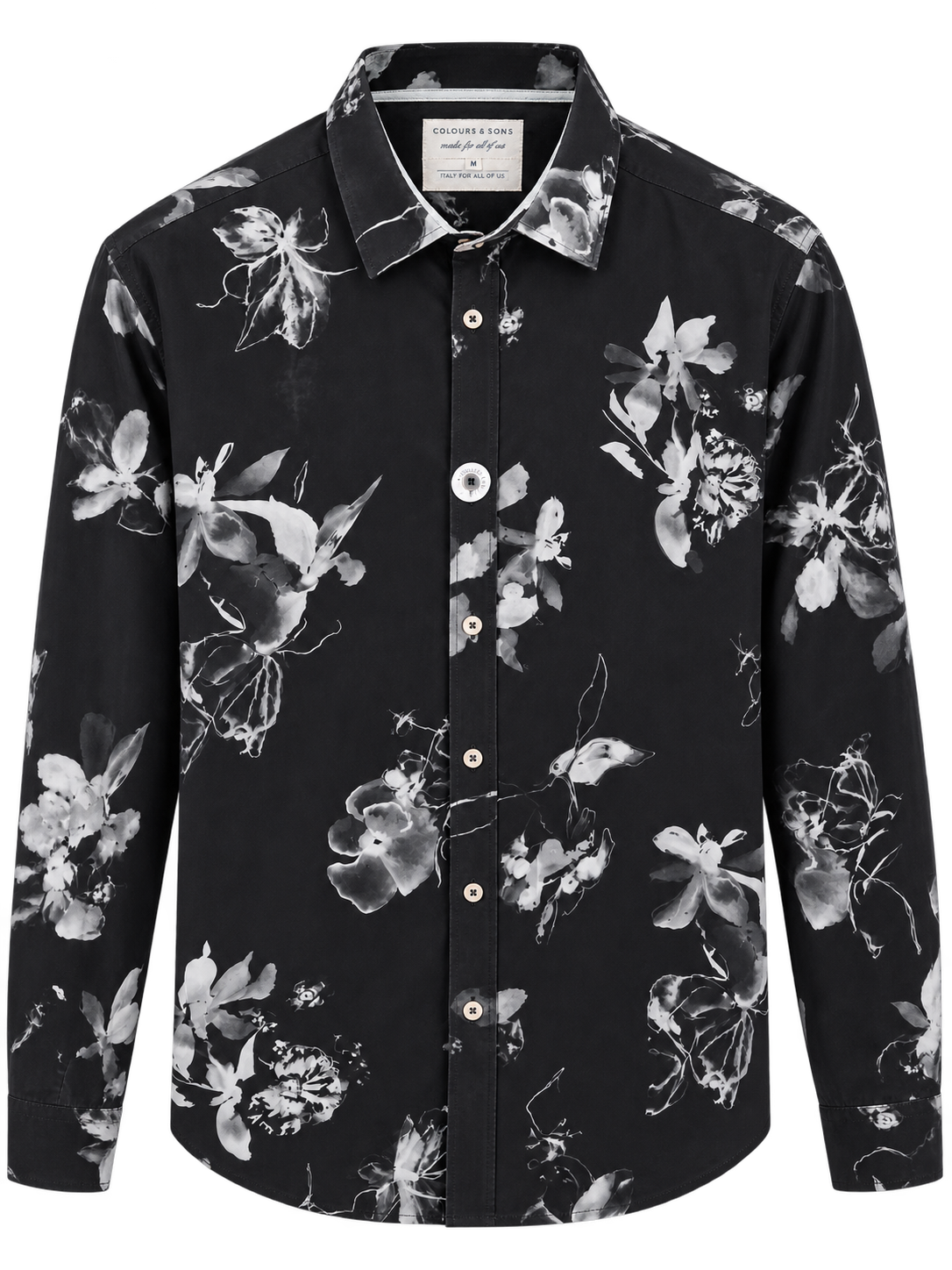 Hemd gemustert - Smoke Black