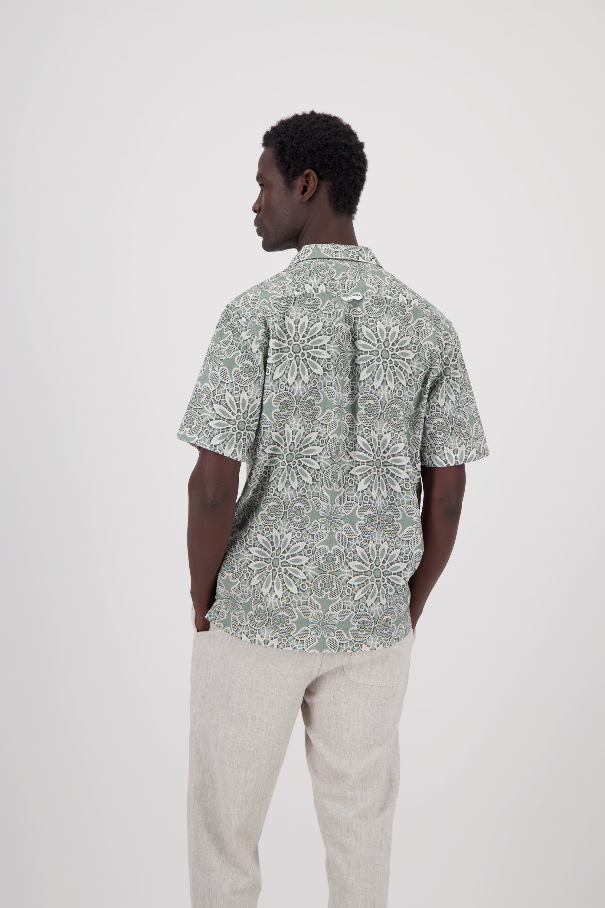 Men's Camp Collar Summer Linen-Blend Shirt | Men's Tops