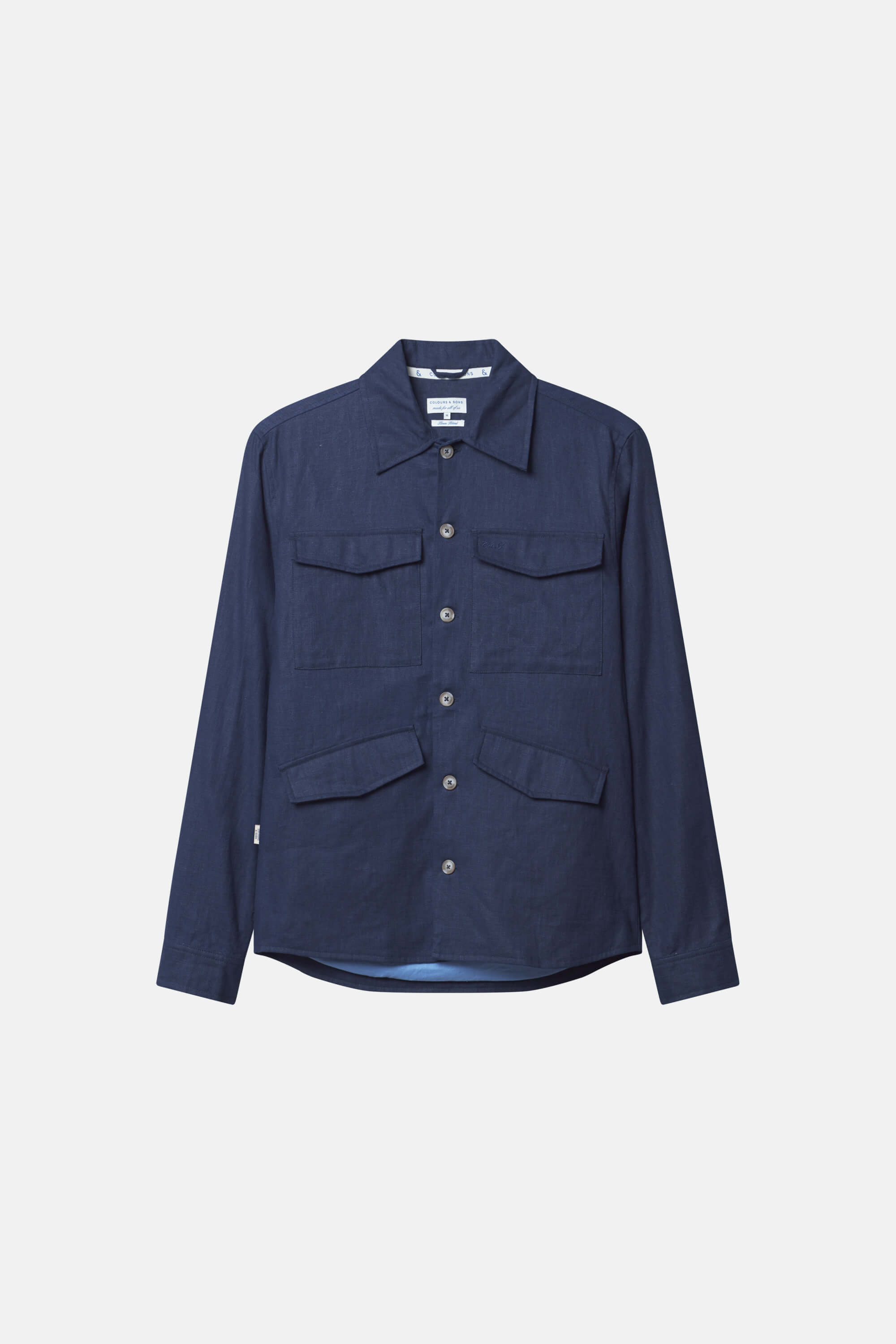 Safari Shirt Linen Blend - Navy