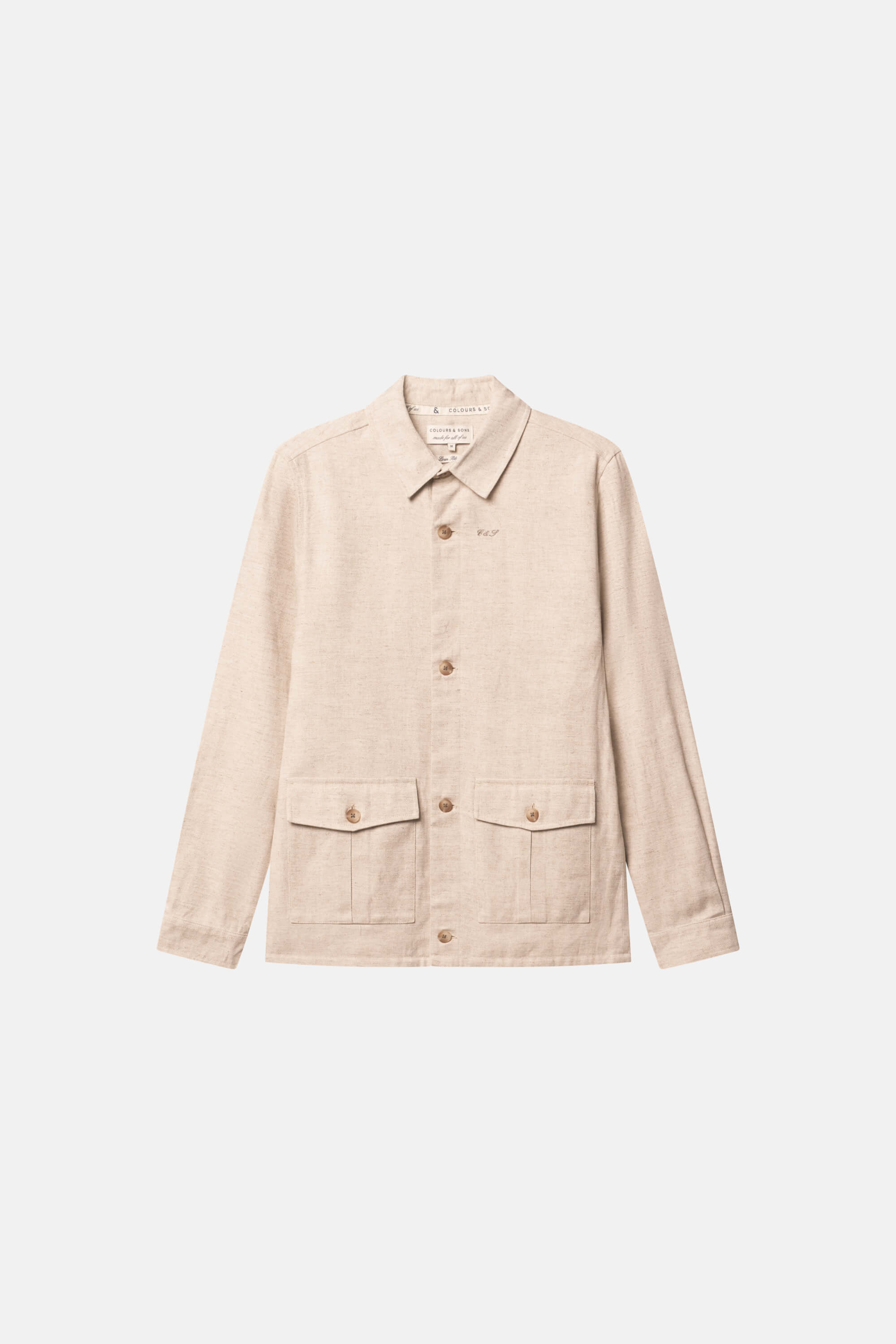 Overshirt Shirt Linen Blend - Offwhite