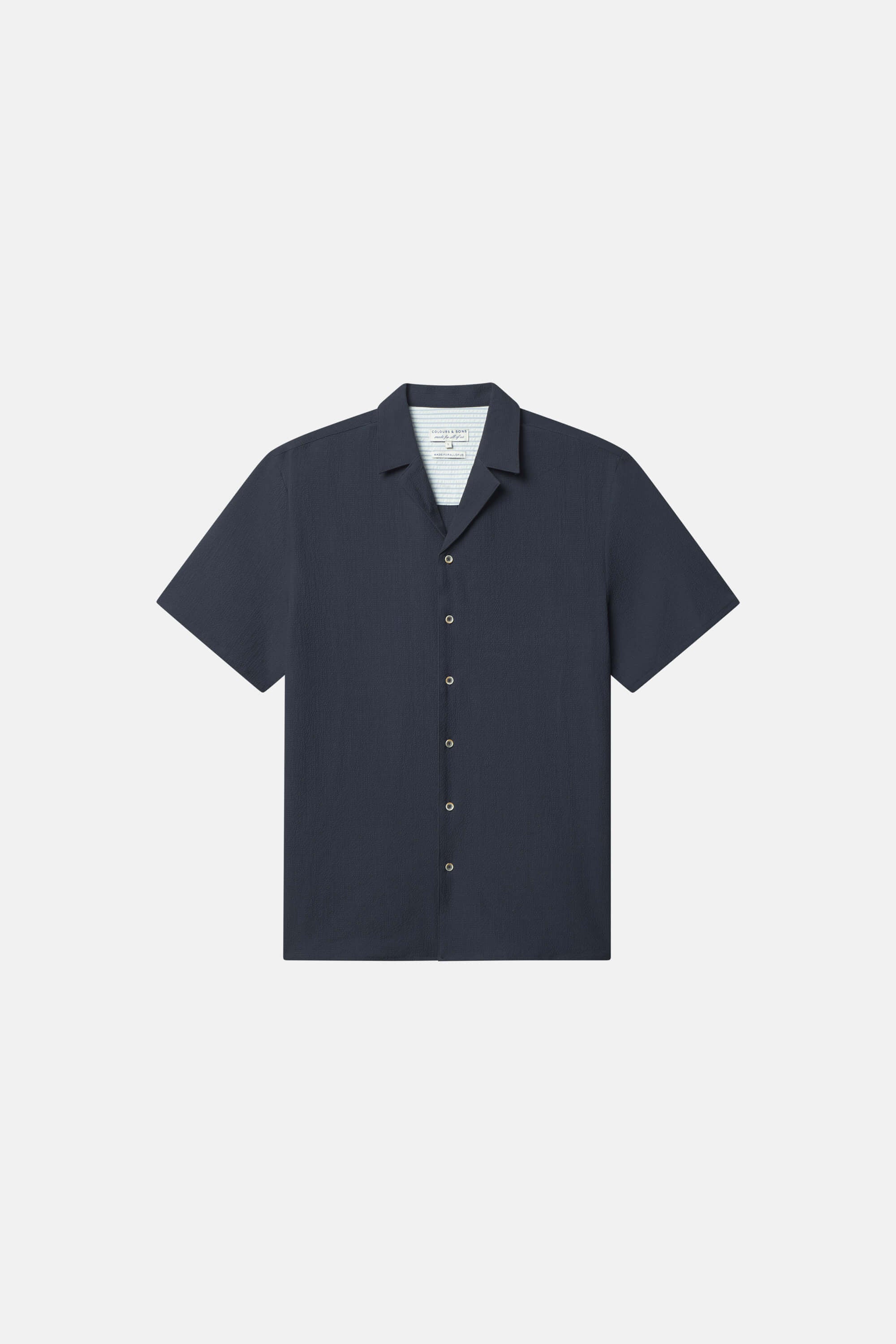 Shirt Seersucker Solid - Navy