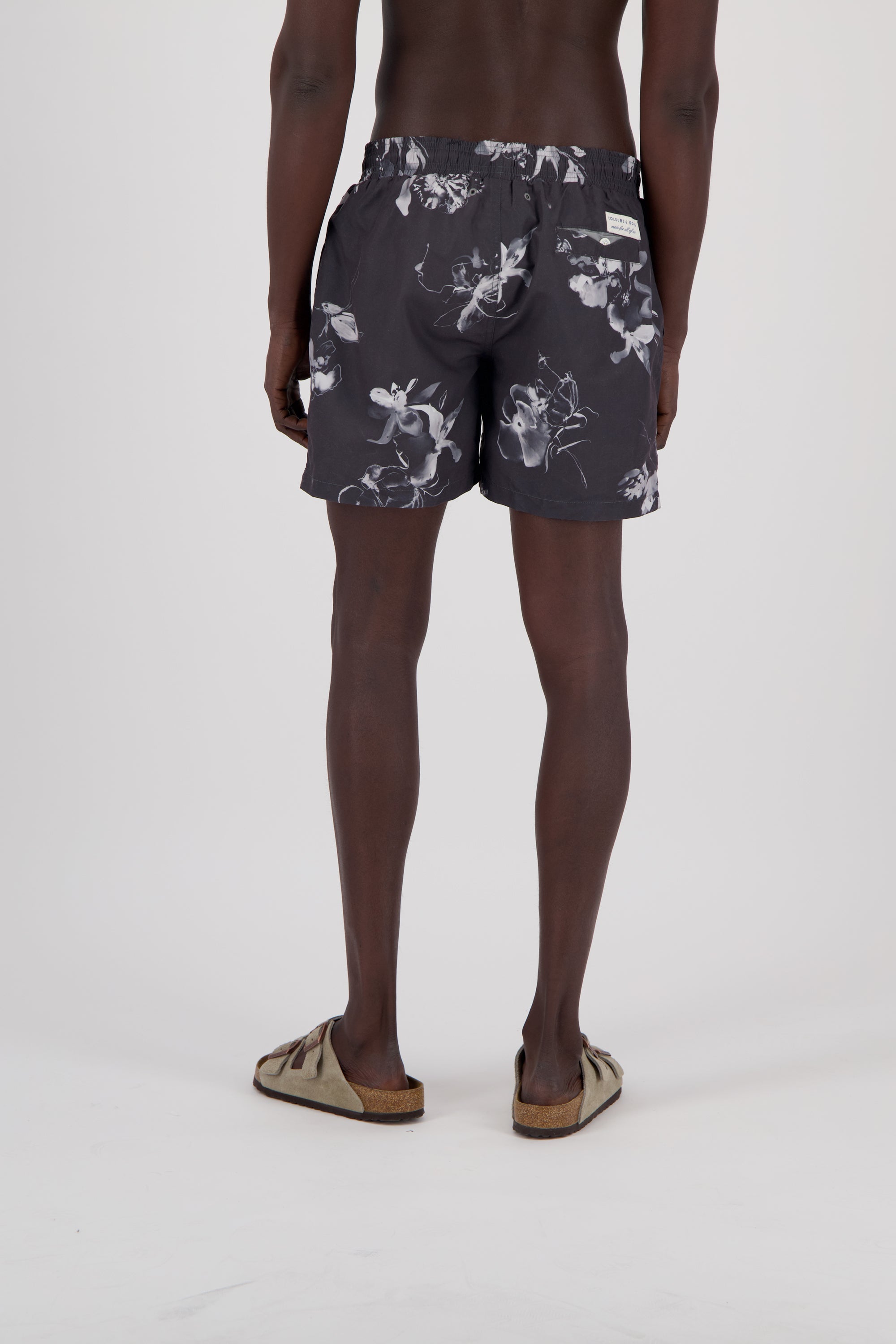 Badehose Printed - Smoke Black