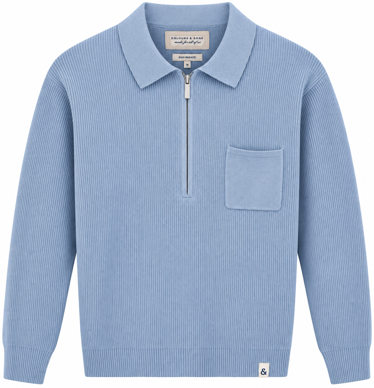 Troyer Half Zip - Light Blue