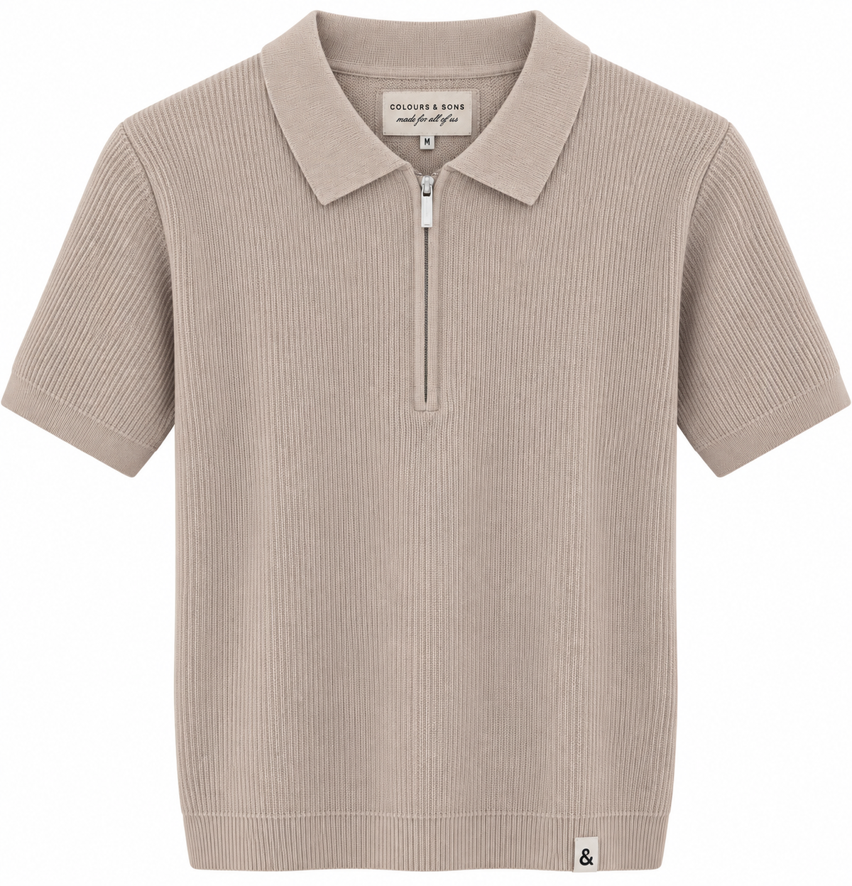 Polo Zip gerippt - Tent