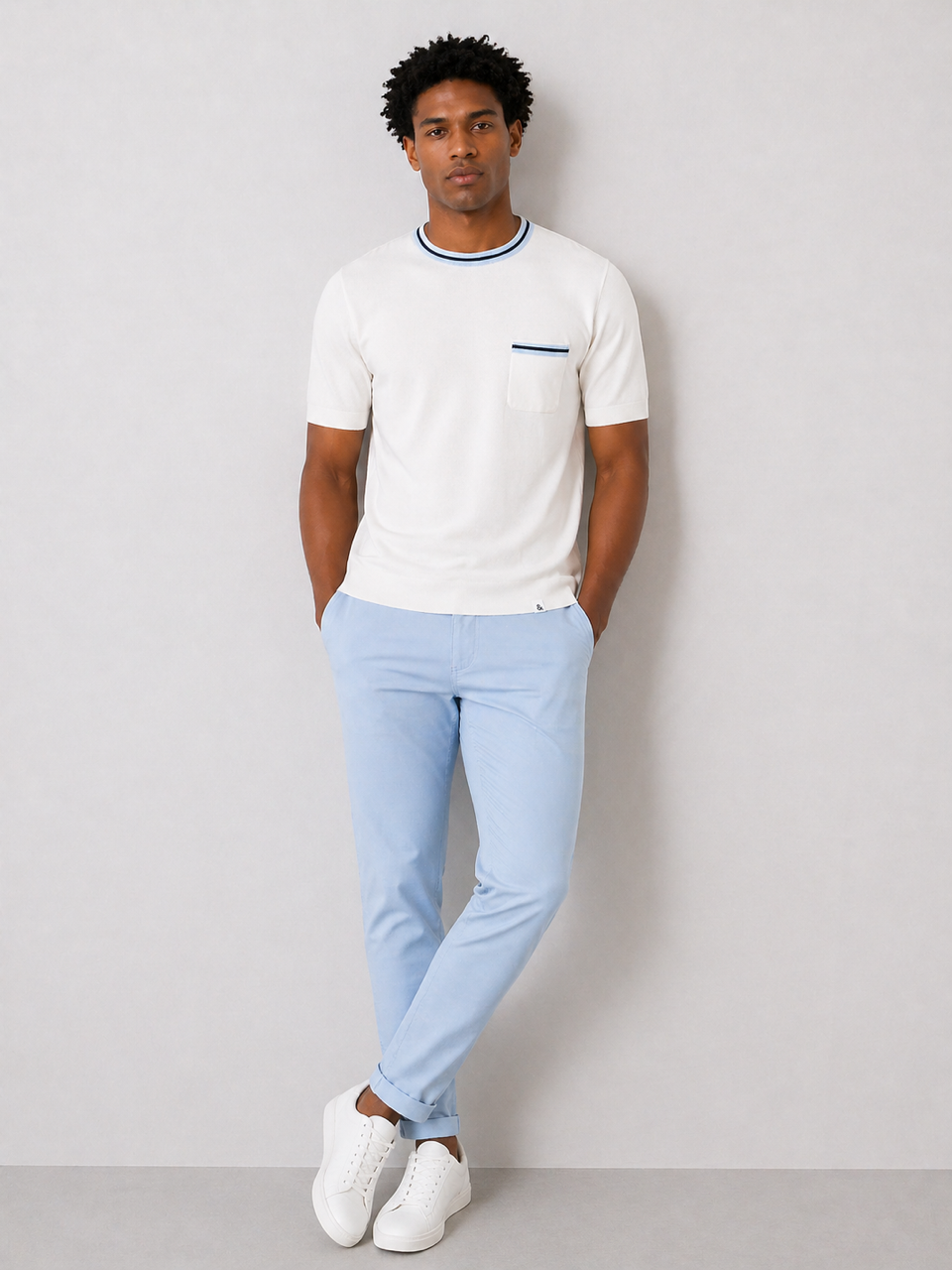 Strick T-Shirt - Cream