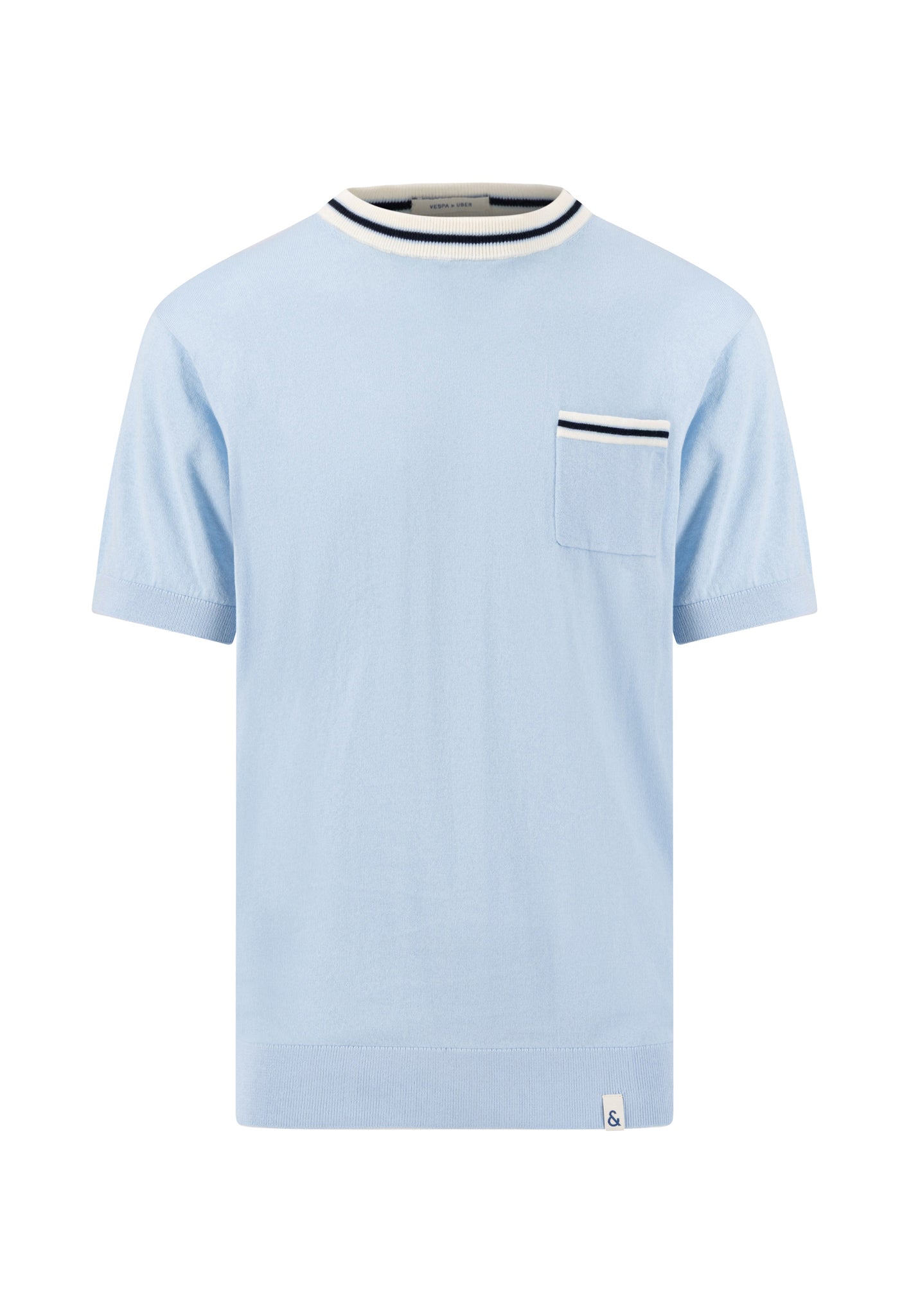 Strick T-Shirt - hellblau