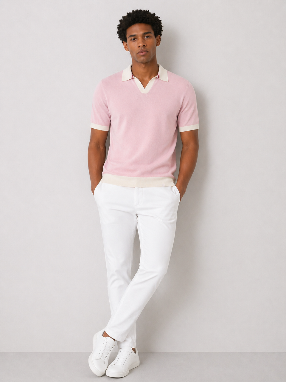 Strick Polo - Rosa