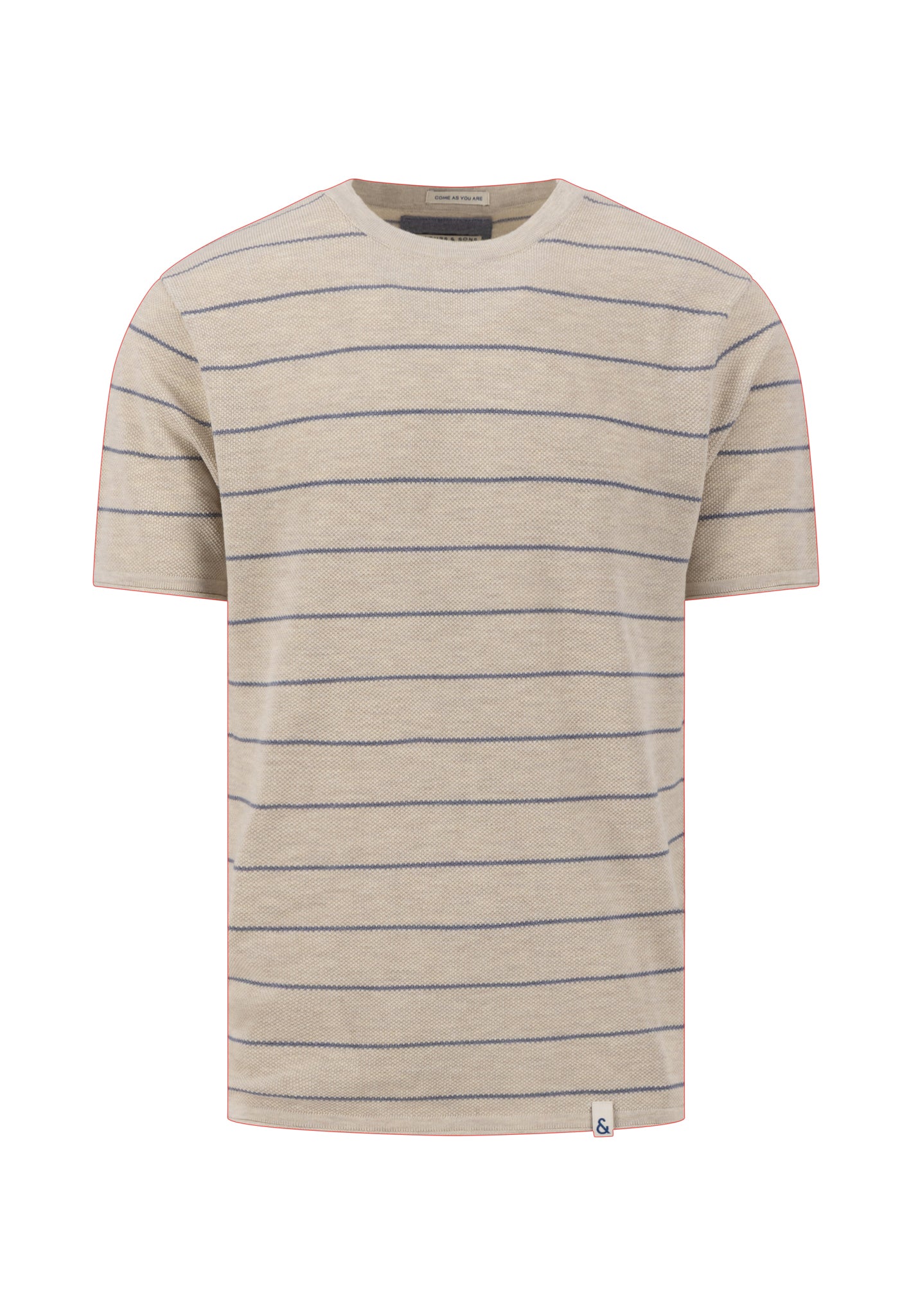 Strickshirt gestreift - Offwhite