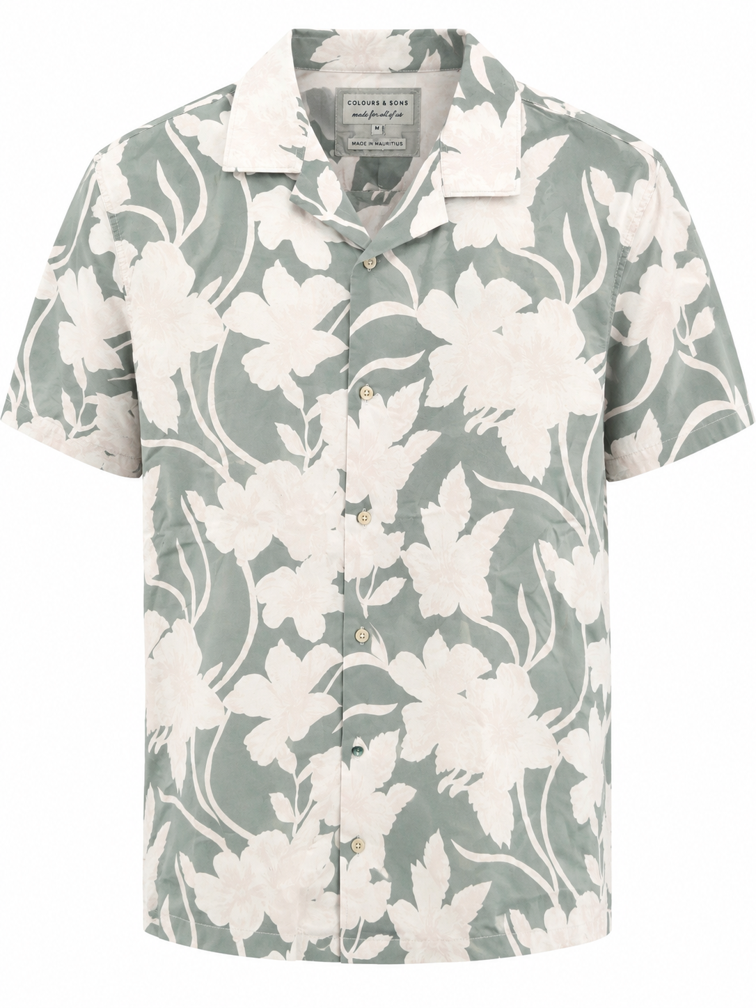 Camp Collar Kurzarmhemd - Leaves