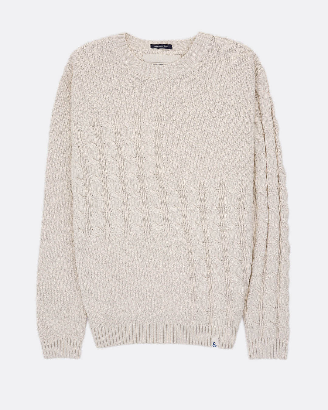 Pullover Fancy Patchwork - Offwhite