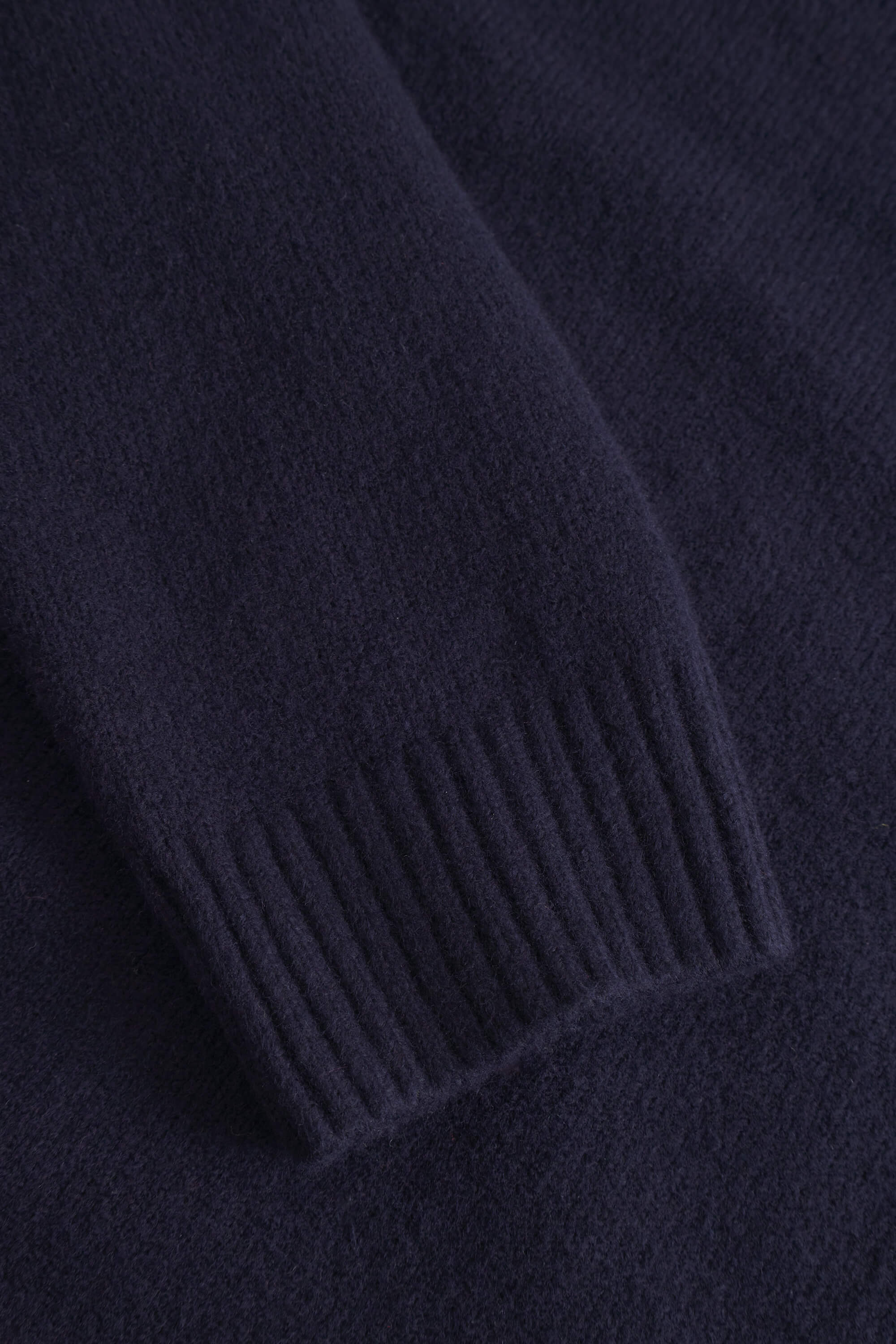 Knitted Jumper Mock-Zip - Navy